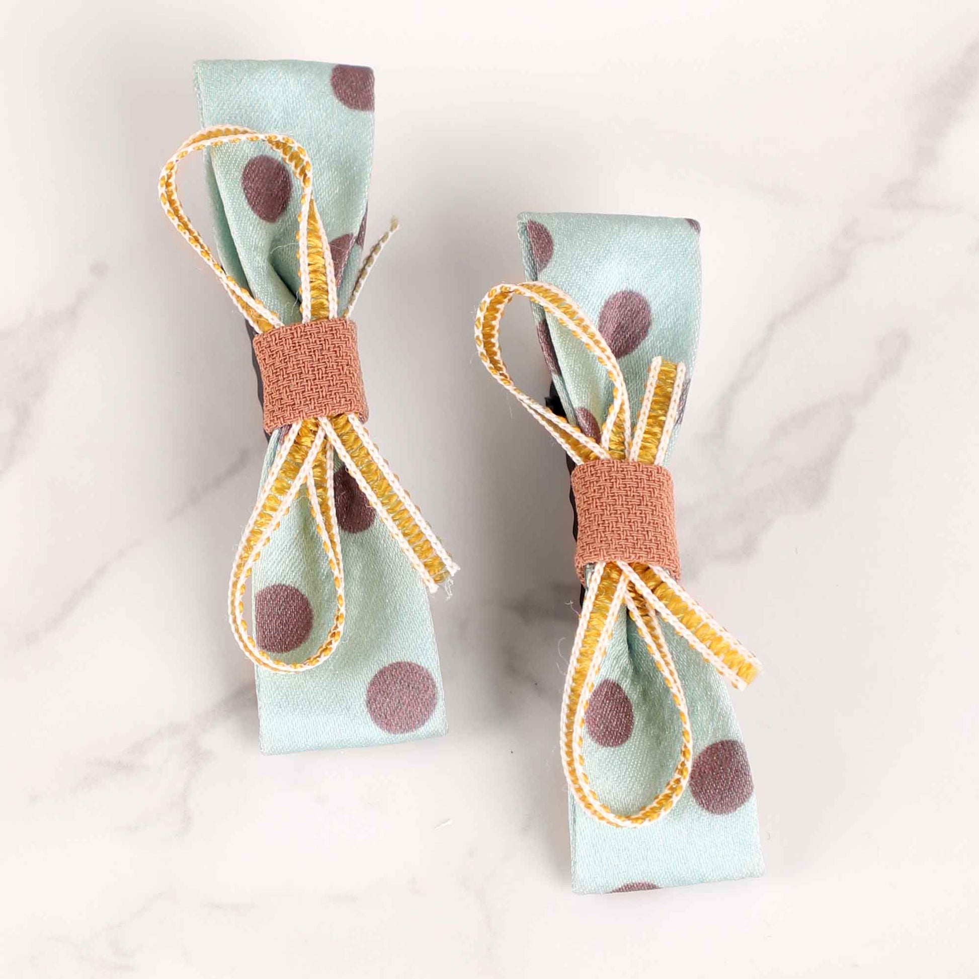 HairBand,Love Me Knot Hair Clips in Pista Green - Cippele Multi Store