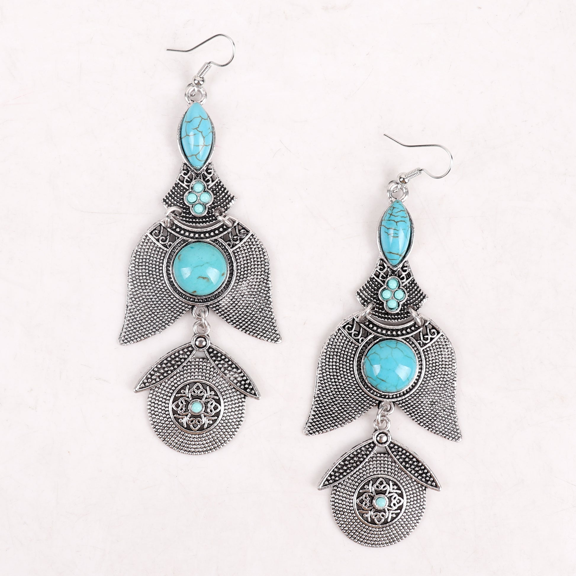 Earrings,Light Blue Stone Earrings - Cippele Multi Store