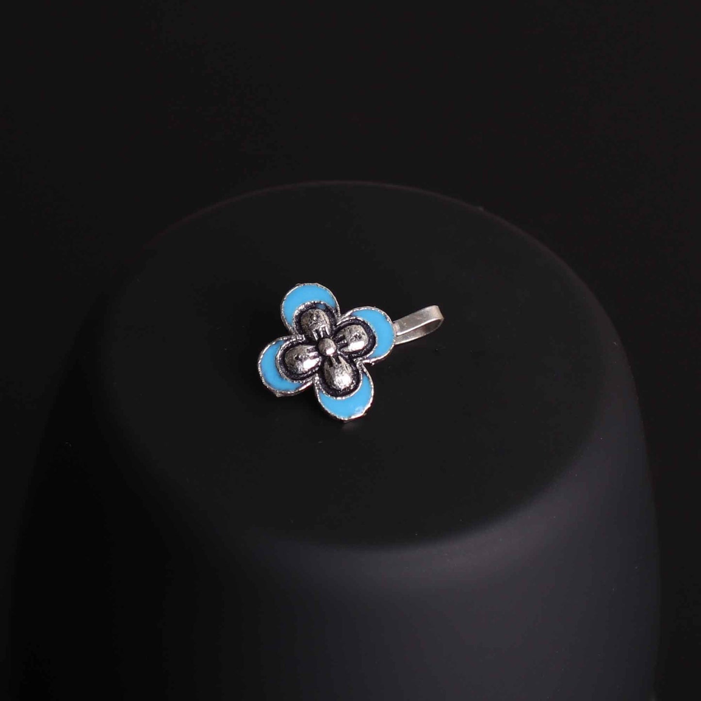 Nose Pin,The Butterfly Nose Pin in Turquoise Blue - Cippele Multi Store