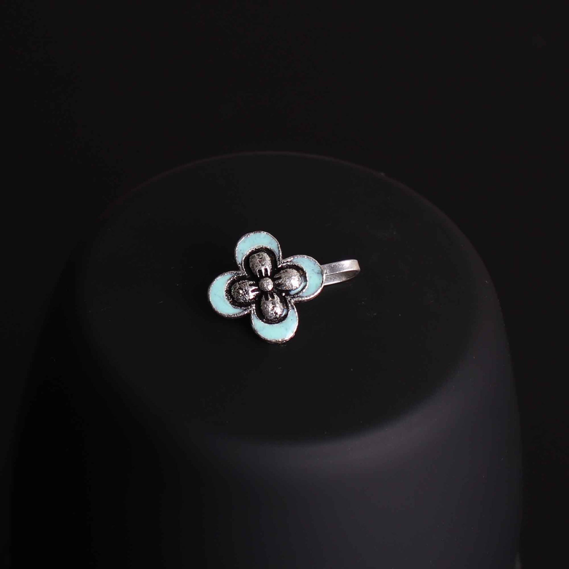 Nose Pin,The Butterfly Nose Pin in Sky Blue - Cippele Multi Store