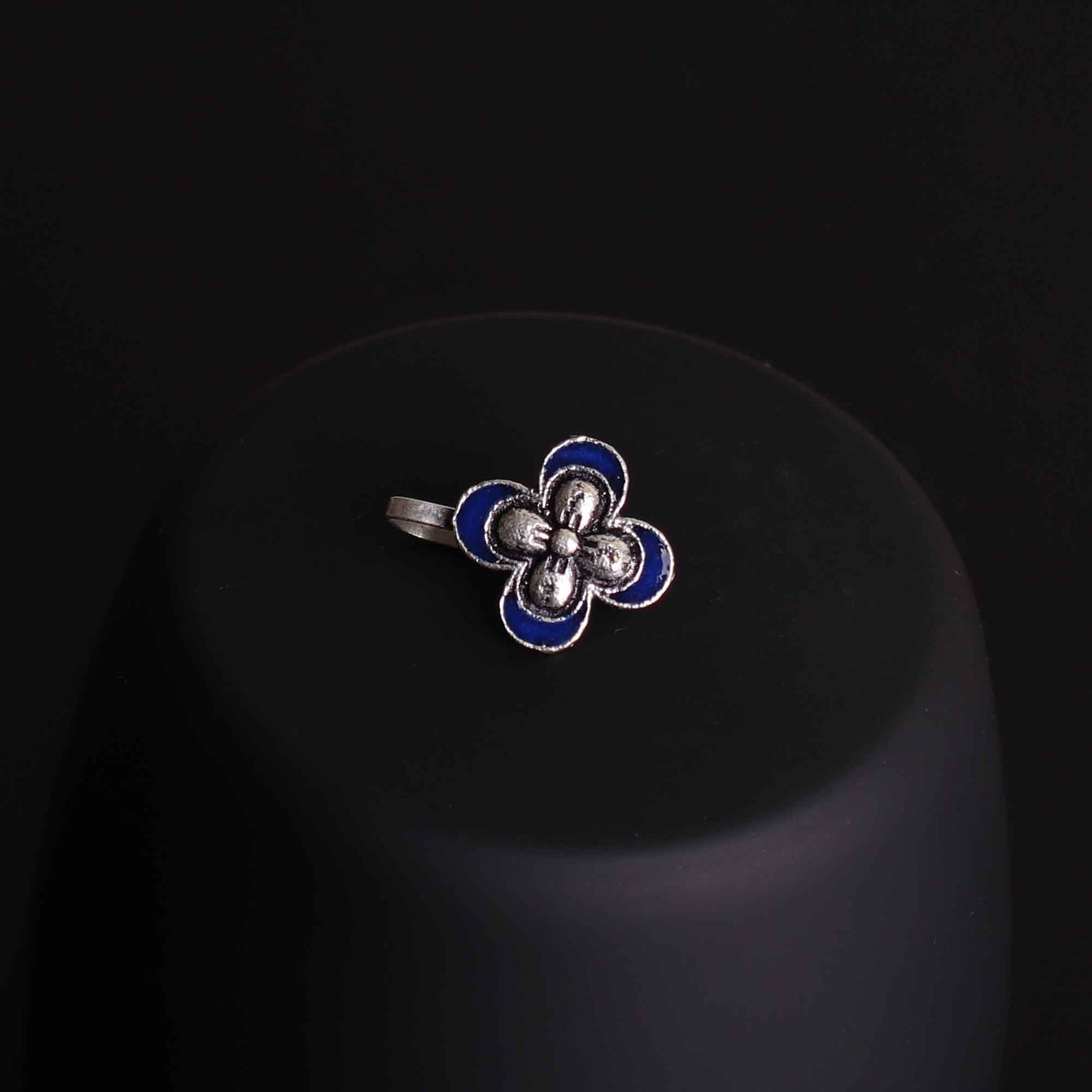 Nose Pin,The Butterfly Nose Pin in Dark Blue - Cippele Multi Store