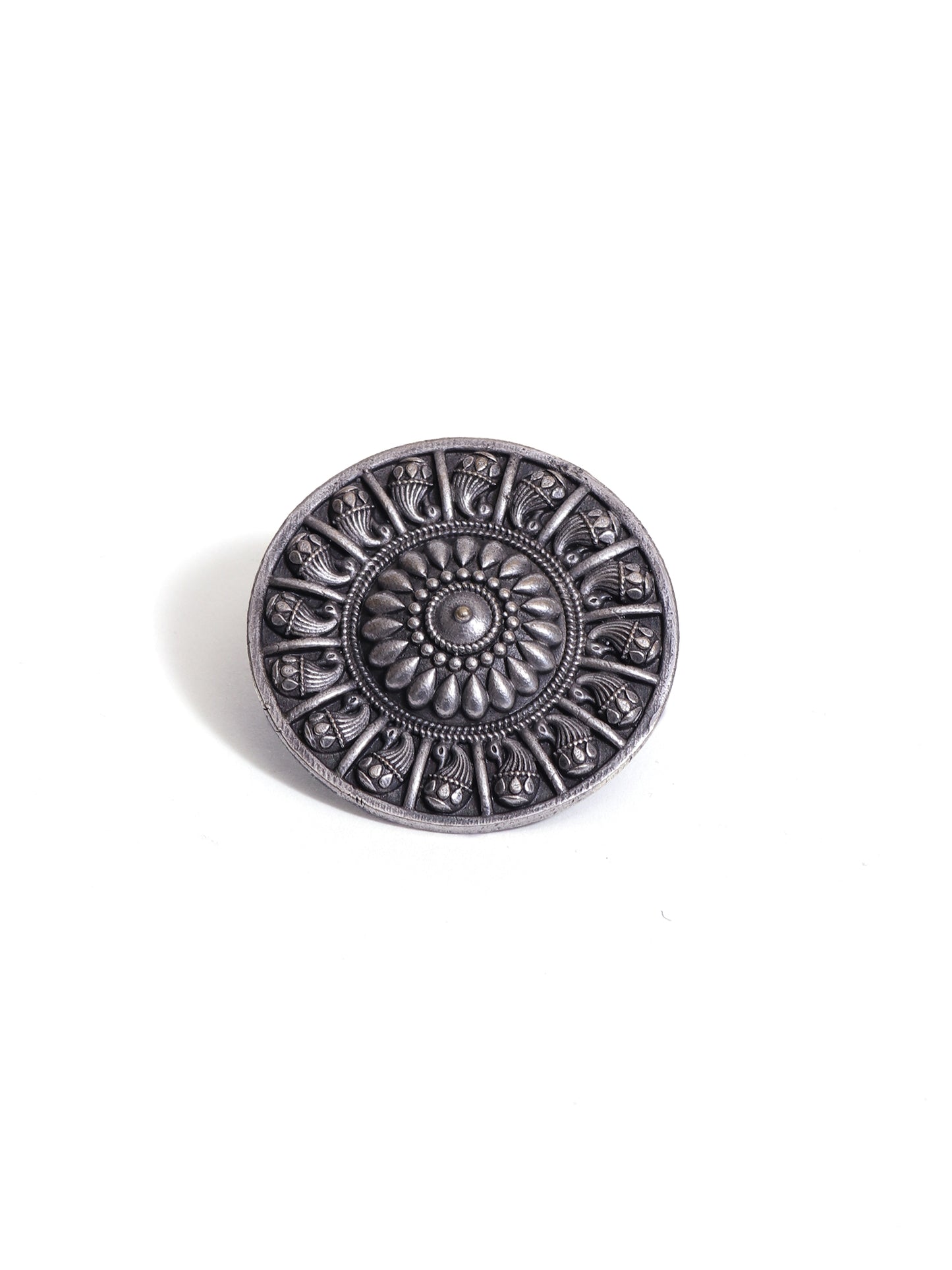 The Gorgeous Peacock Nape Brass Ring