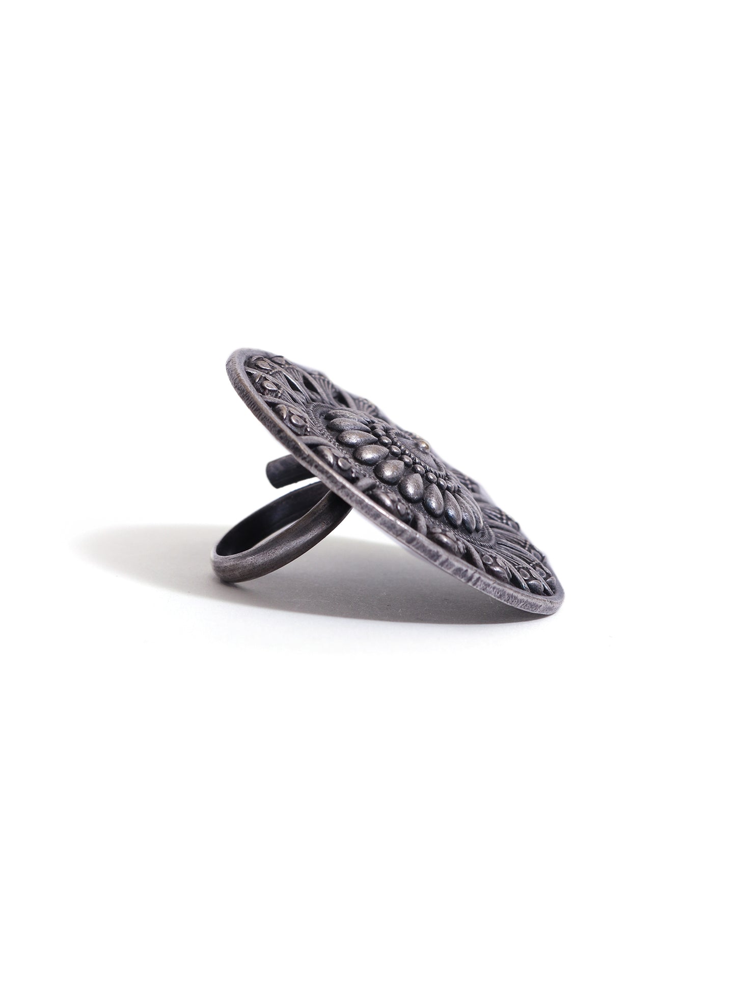 The Gorgeous Peacock Nape Brass Ring