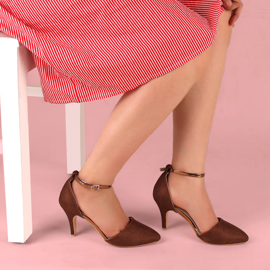 Foot Wear,The Quirky soft Sand Paper Heel in Brown - Cippele Multi Store