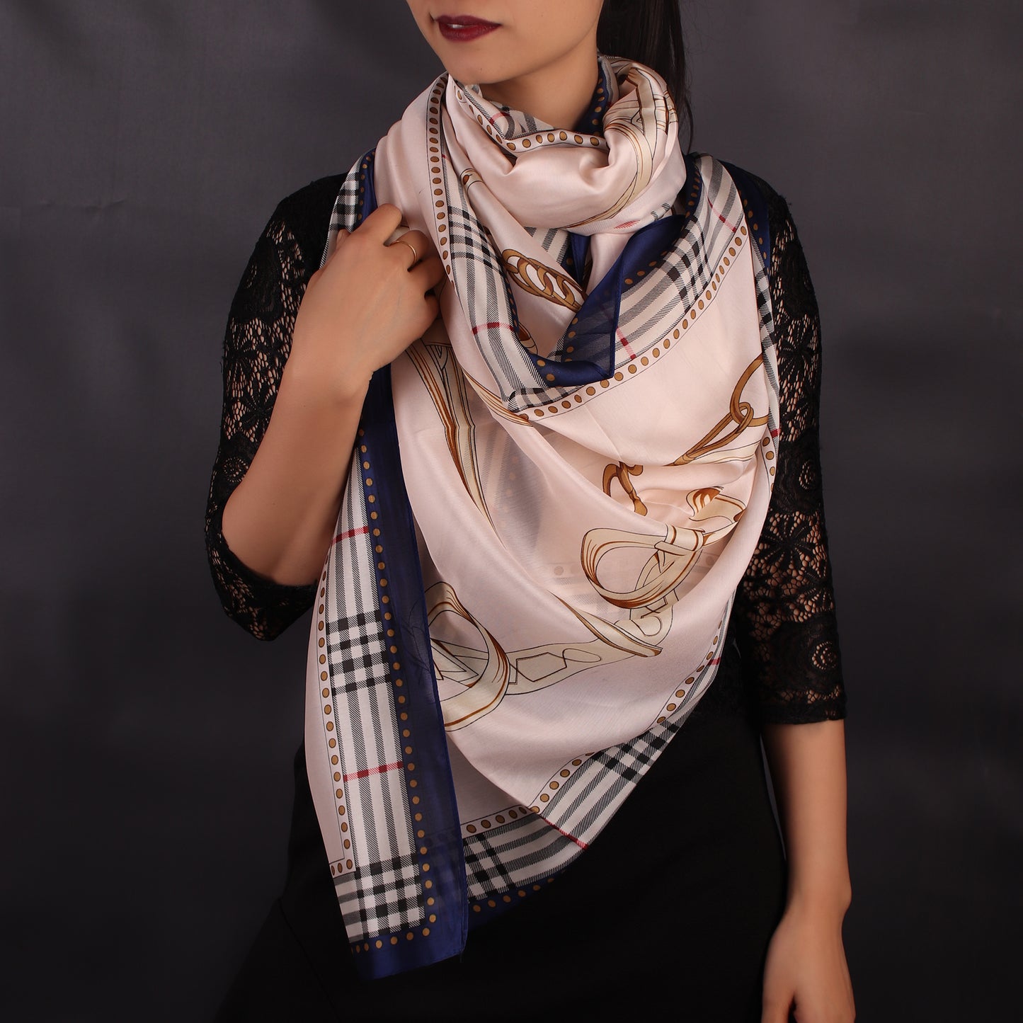 Light Colored Printed Designer Stole