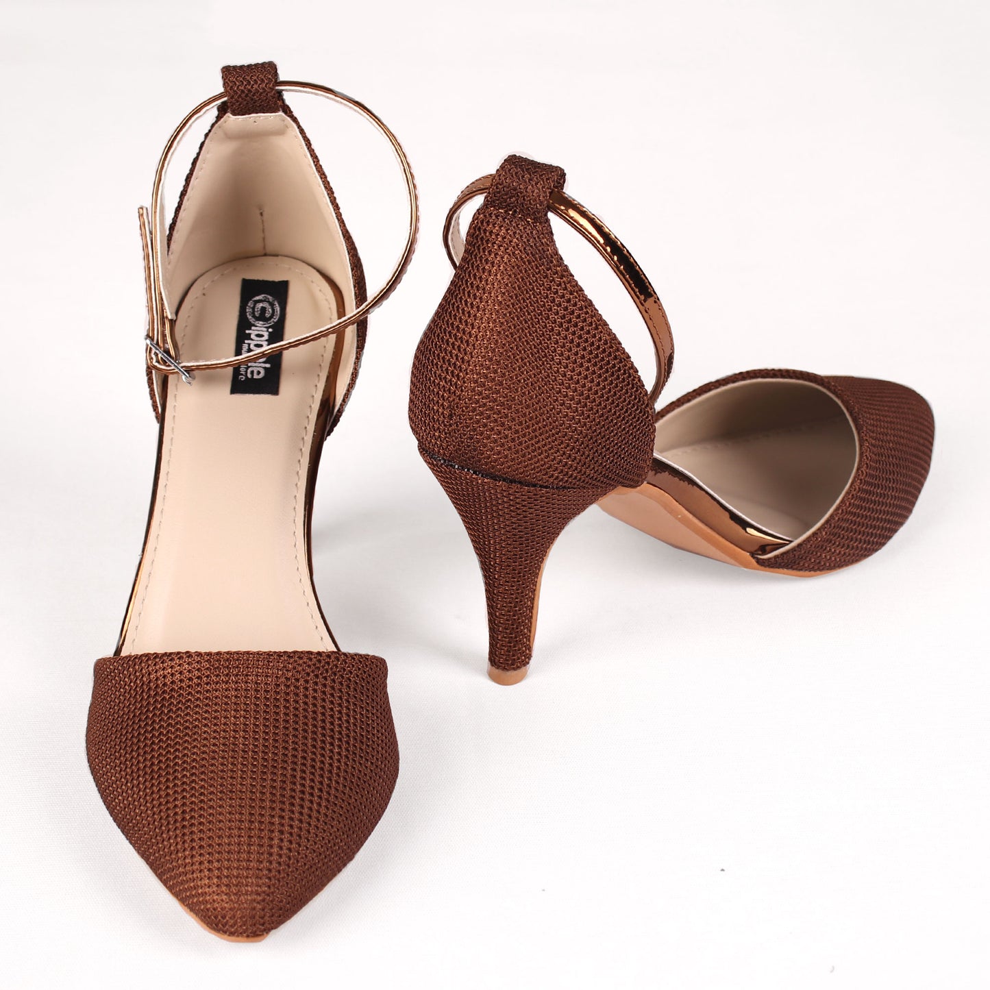 Foot Wear,The Quirky soft Sand Paper Heel in Brown - Cippele Multi Store