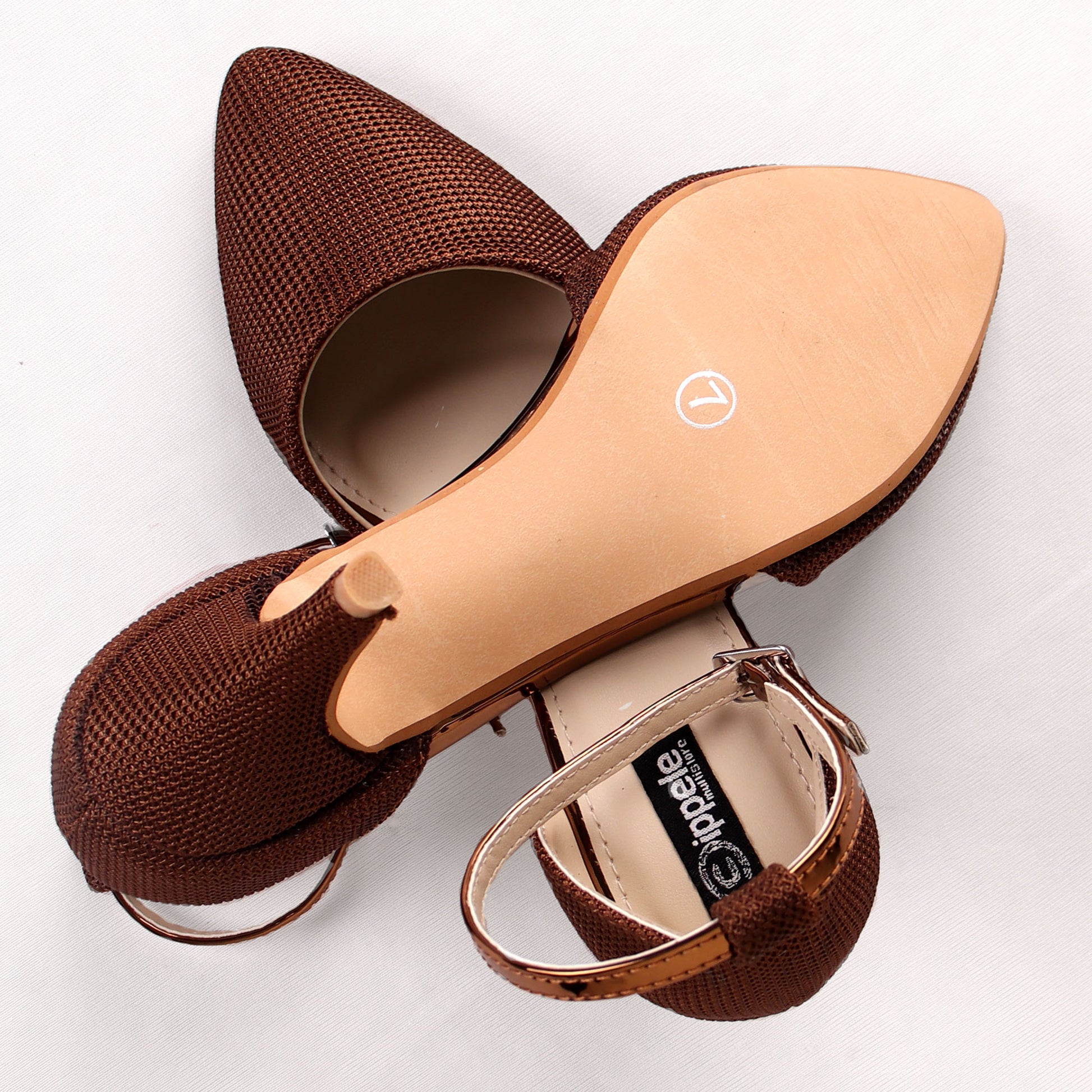 Foot Wear,The Quirky soft Sand Paper Heel in Brown - Cippele Multi Store