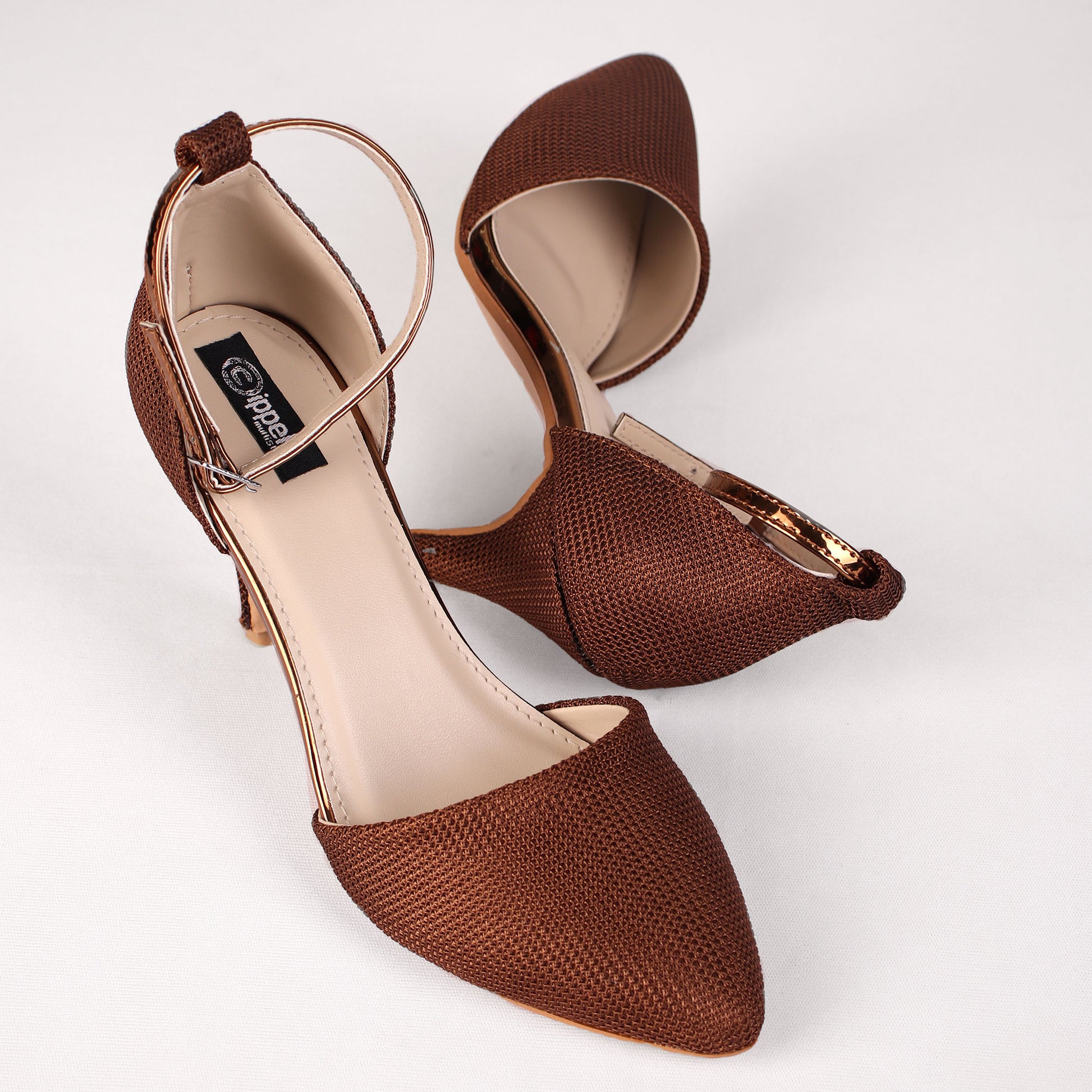 Foot Wear,The Quirky soft Sand Paper Heel in Brown - Cippele Multi Store