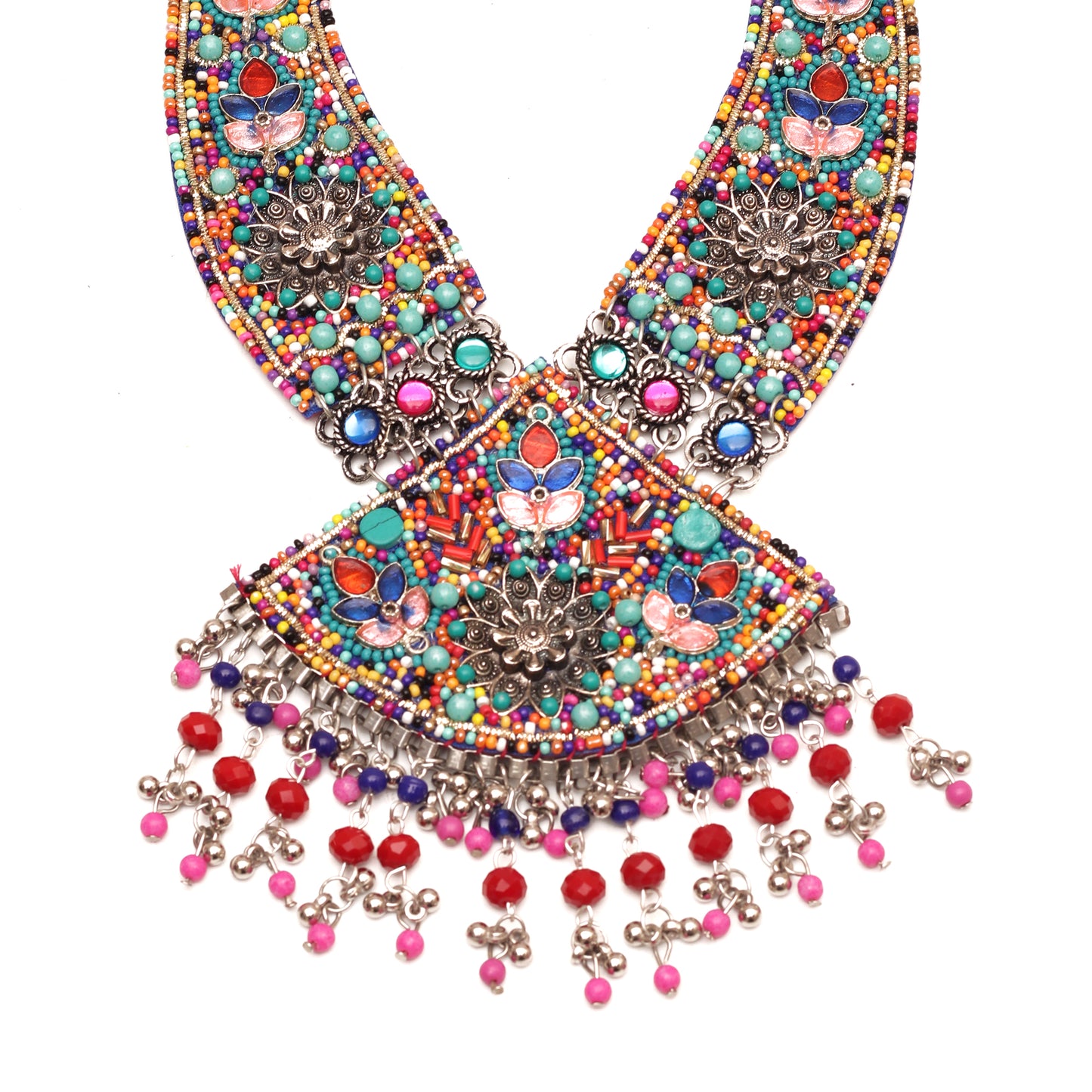 Boho Beaded Necklace in Multicolor