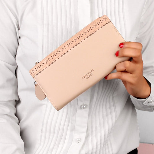 The Punched Ribbon Wallet in Nude