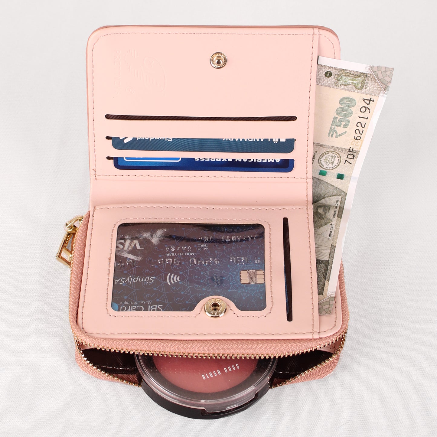 The Dual Fern Wallet in Pink