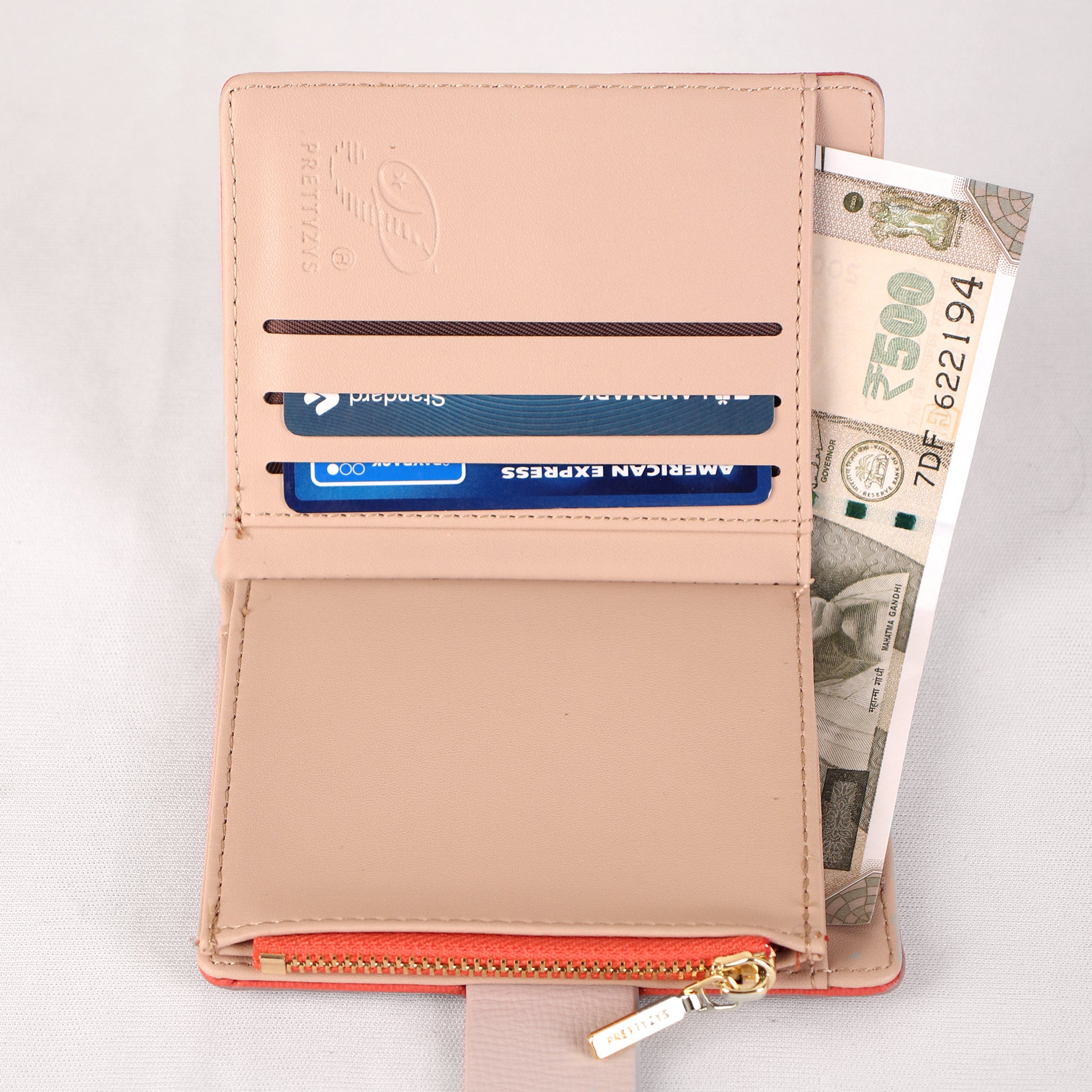Wallet,The Peach Wallet with an Art - Cippele Multi Store