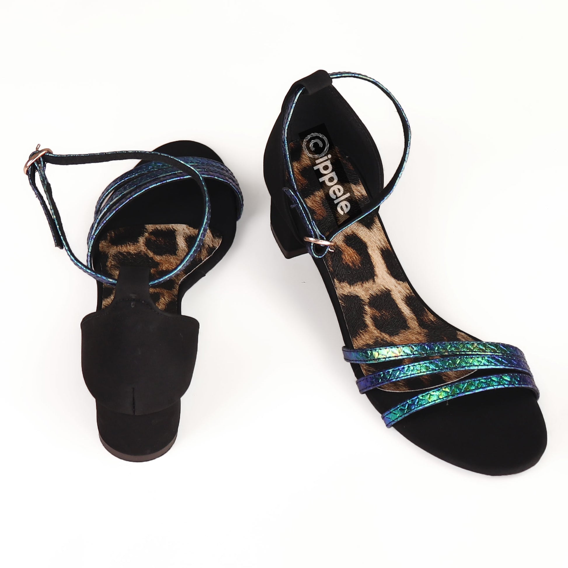 Foot Wear,Triple Strap Color Essence Block Heel - Cippele Multi Store