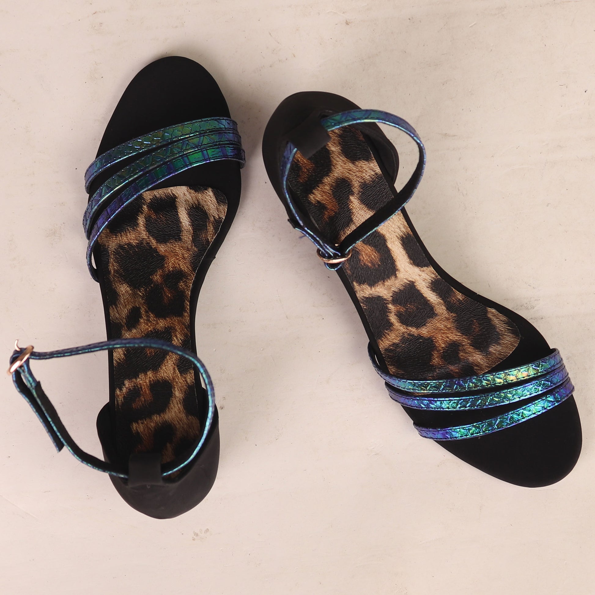 Foot Wear,Triple Strap Color Essence Block Heel - Cippele Multi Store