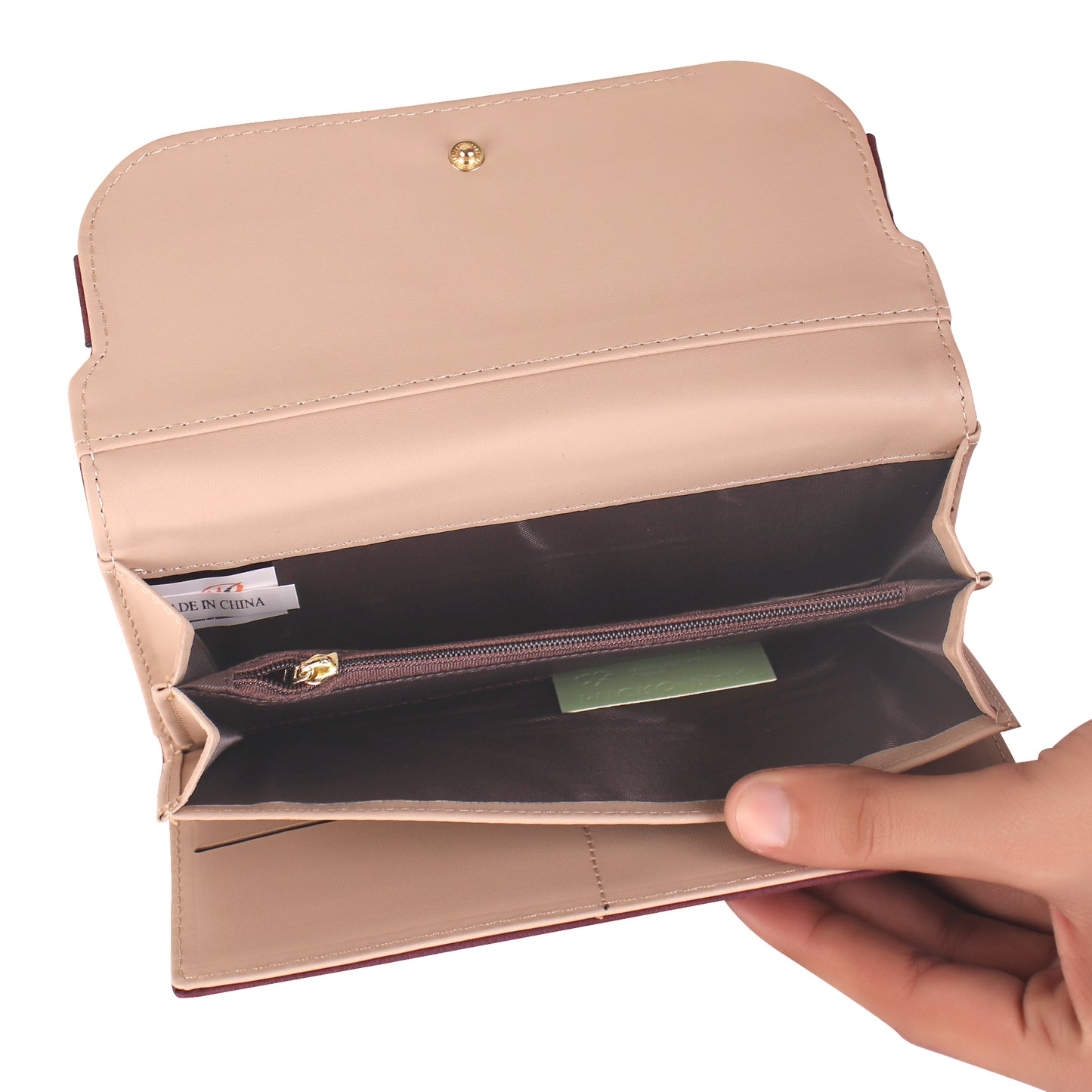 Classy Strap Wallet in Maroon