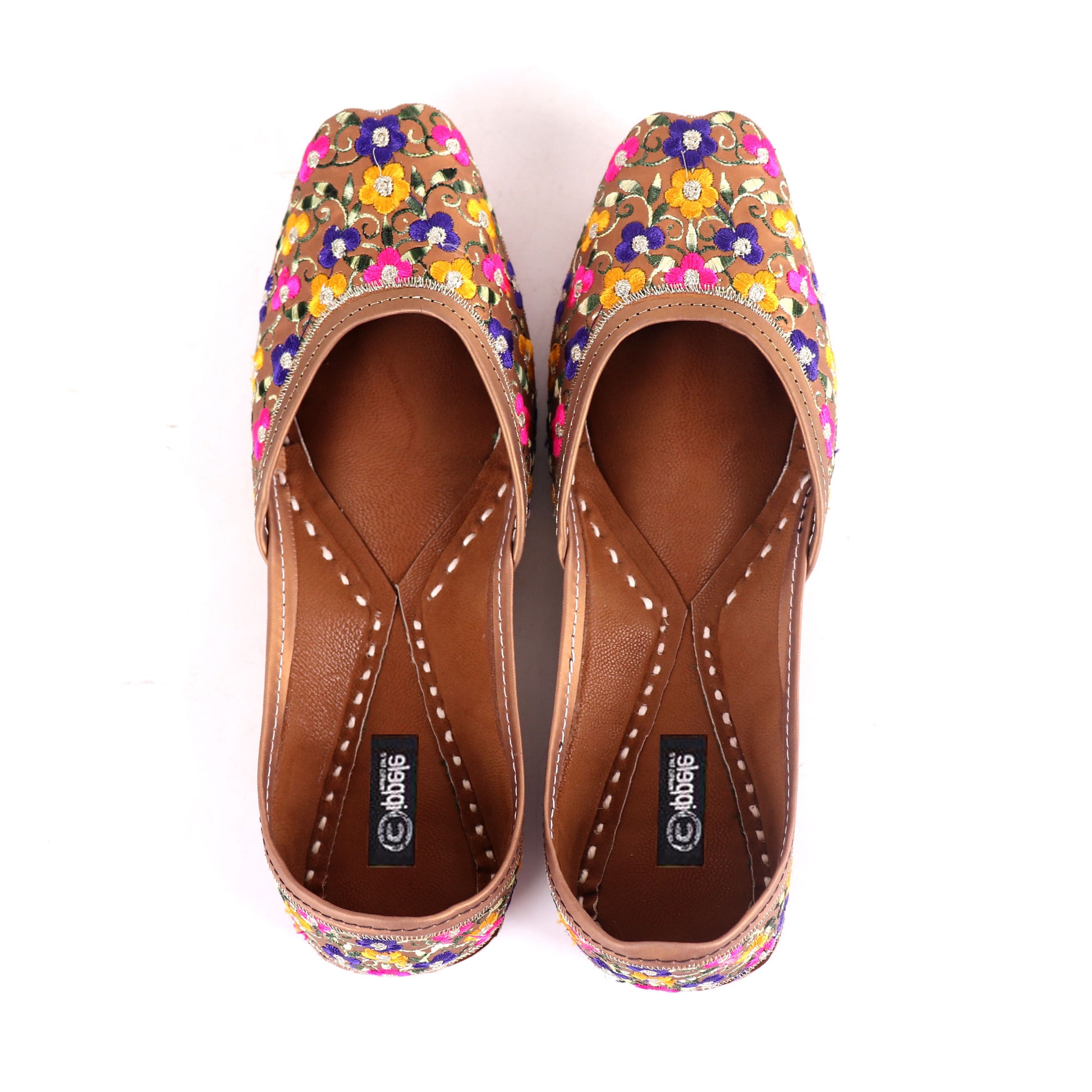 Foot Wear,Floral Magic Phulkari Punjabi  Jutti - Cippele Multi Store