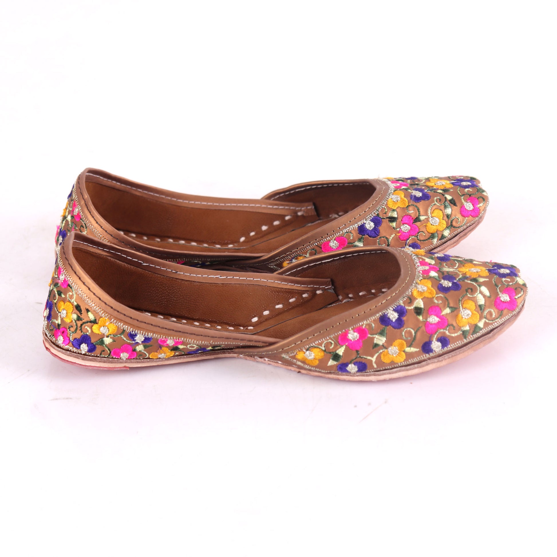 Foot Wear,Floral Magic Phulkari Punjabi  Jutti - Cippele Multi Store
