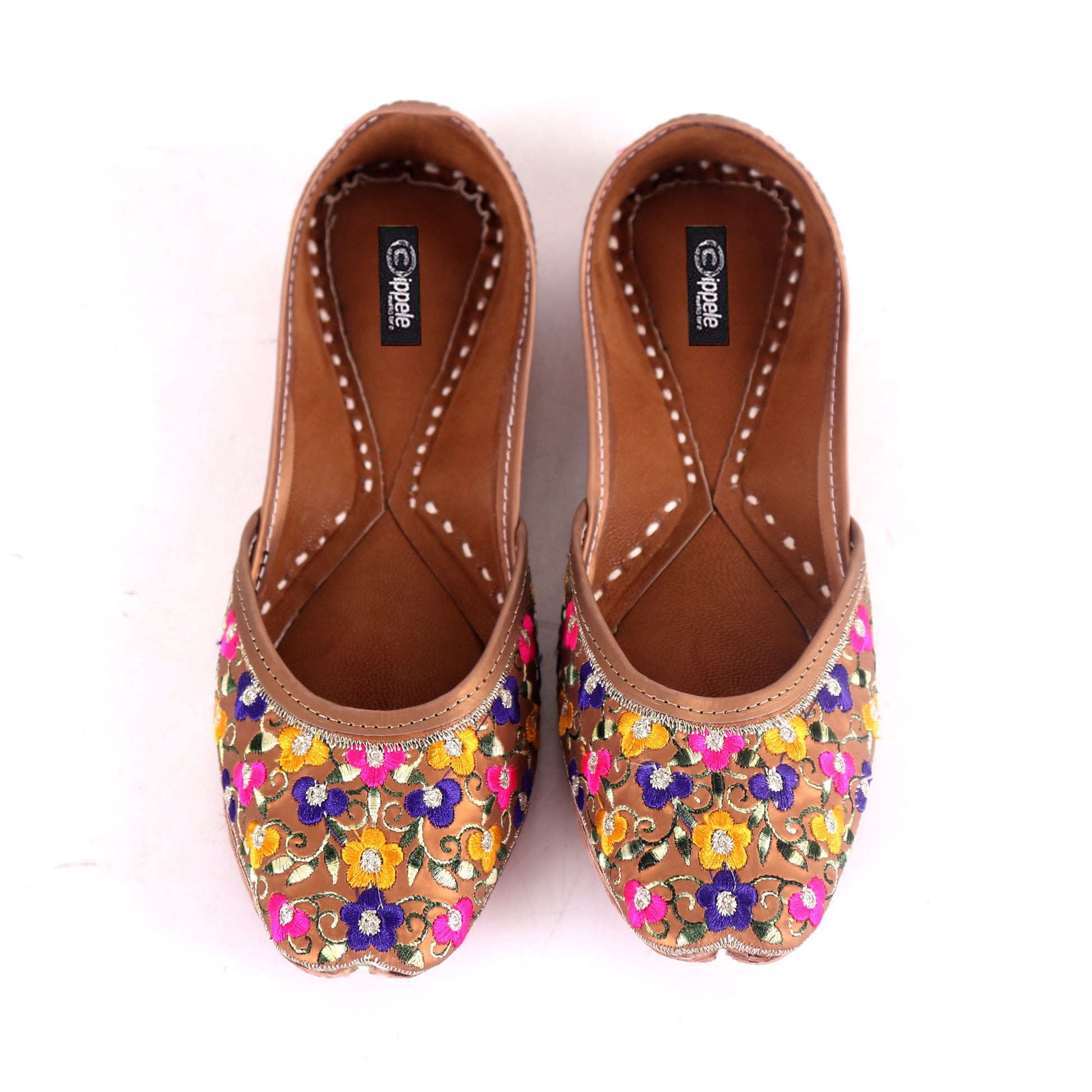 Foot Wear,Floral Magic Phulkari Punjabi  Jutti - Cippele Multi Store