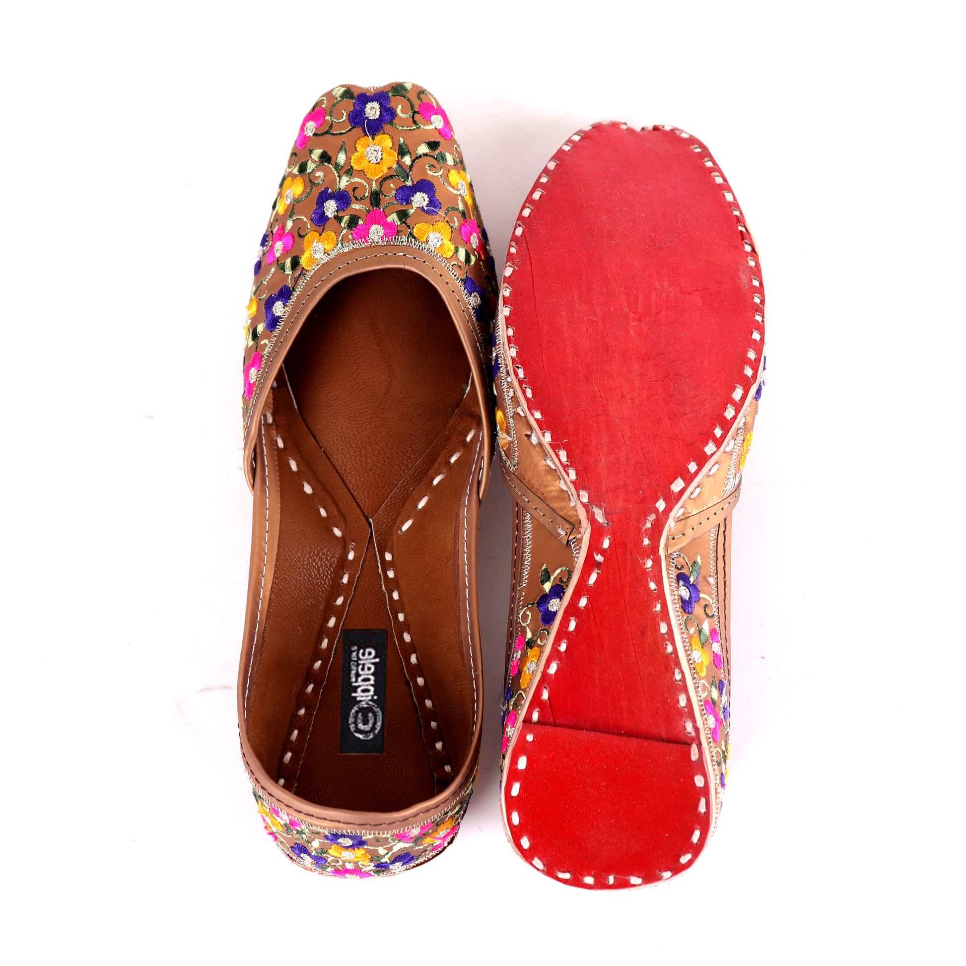 Foot Wear,Floral Magic Phulkari Punjabi  Jutti - Cippele Multi Store