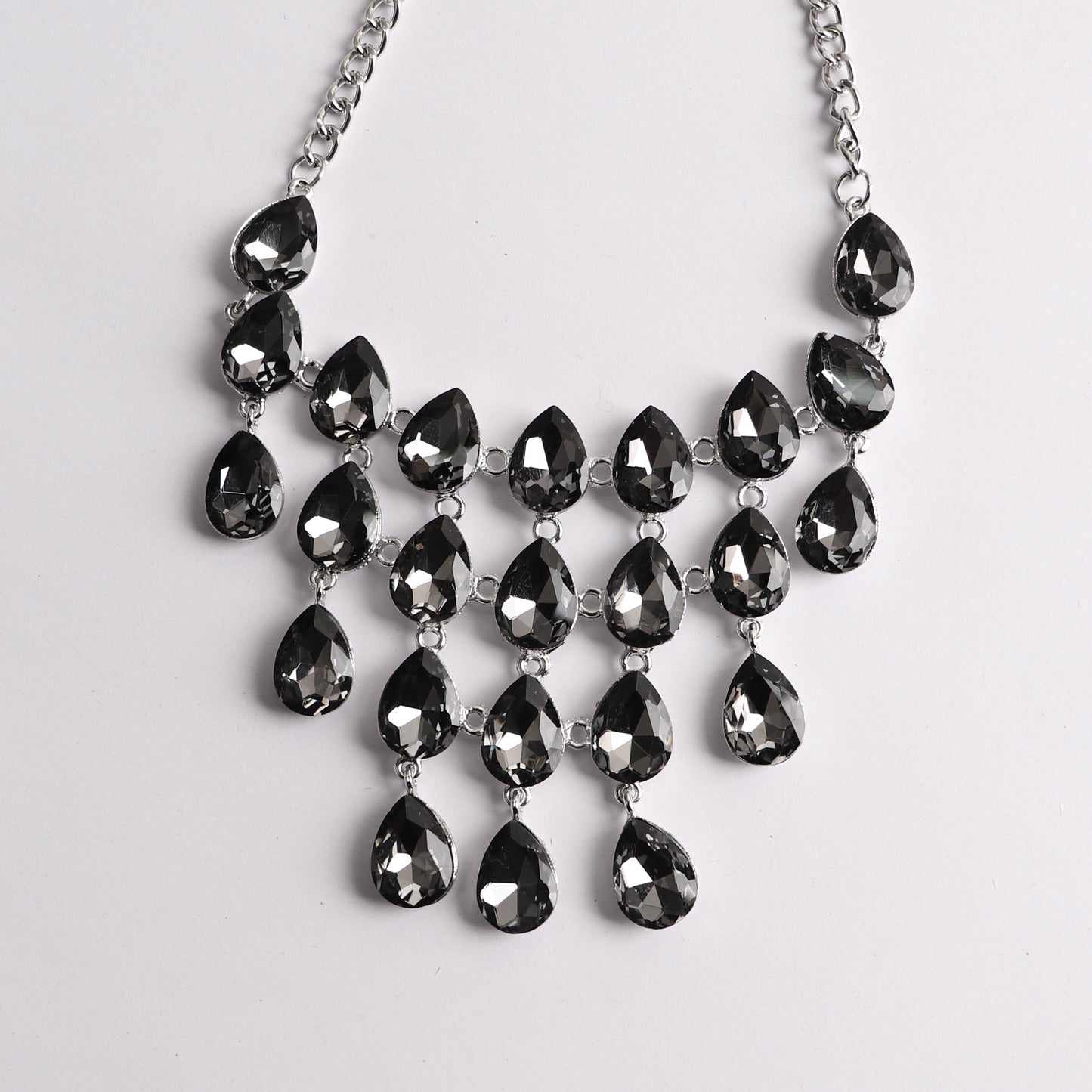 Necklace Set,Tear Drop Magic Necklace Set in Grey - Cippele Multi Store