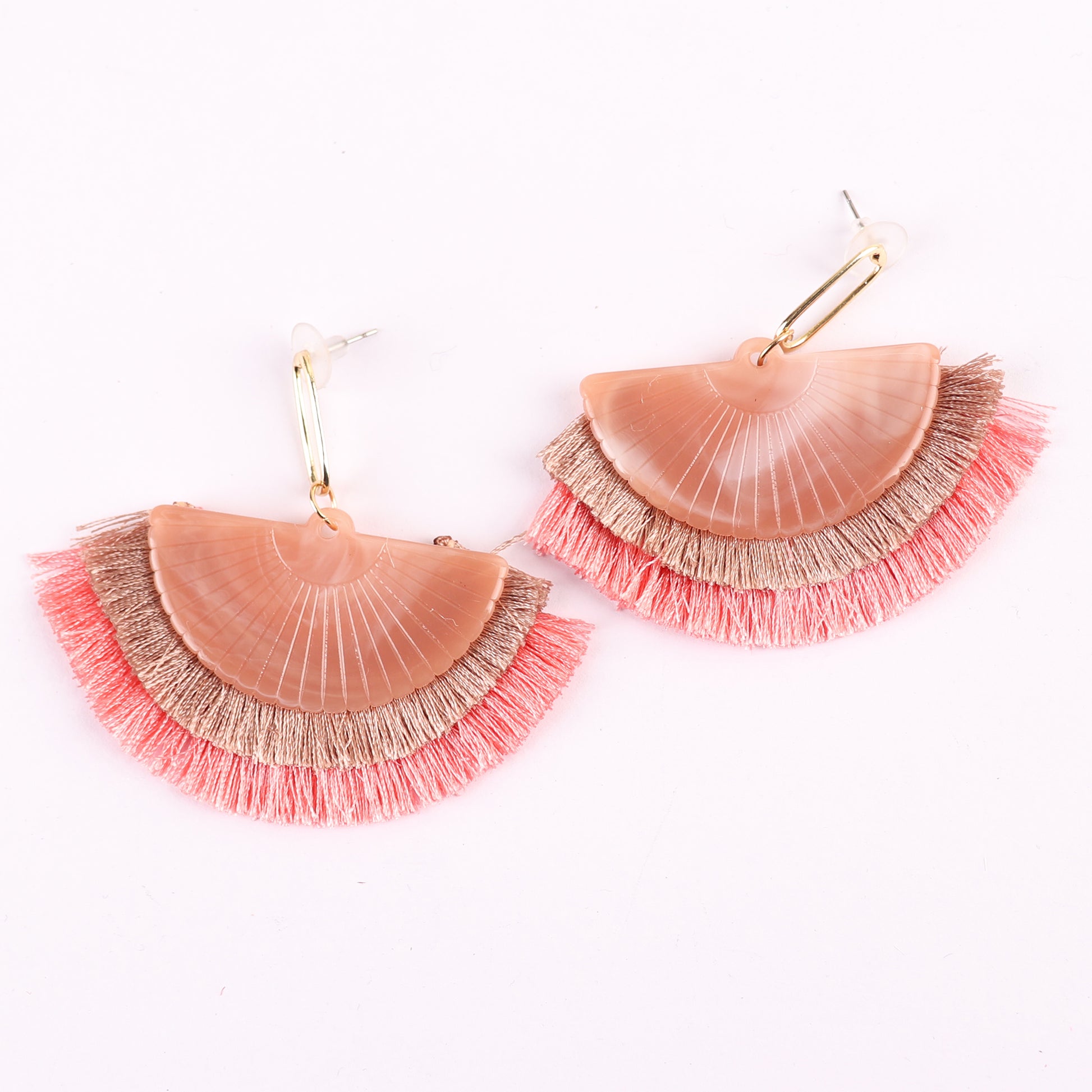 Earrings,Pastel Pink Tassel Earrings - Cippele Multi Store