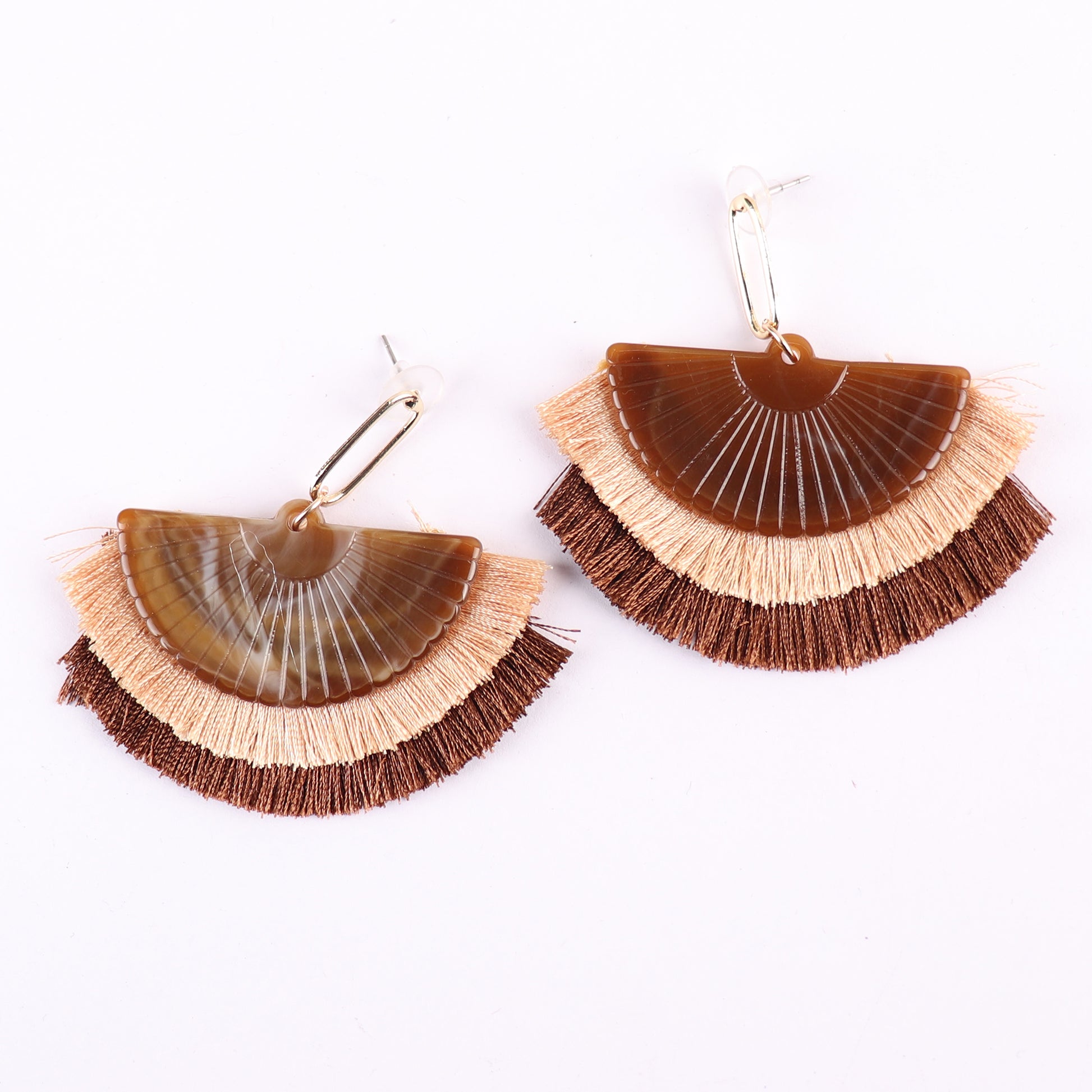 Earrings,Brown Tassel Earrings - Cippele Multi Store