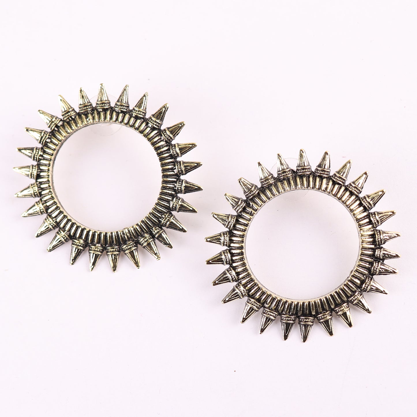 Earrings,Magnificent Moon Studs in Silver - Cippele Multi Store