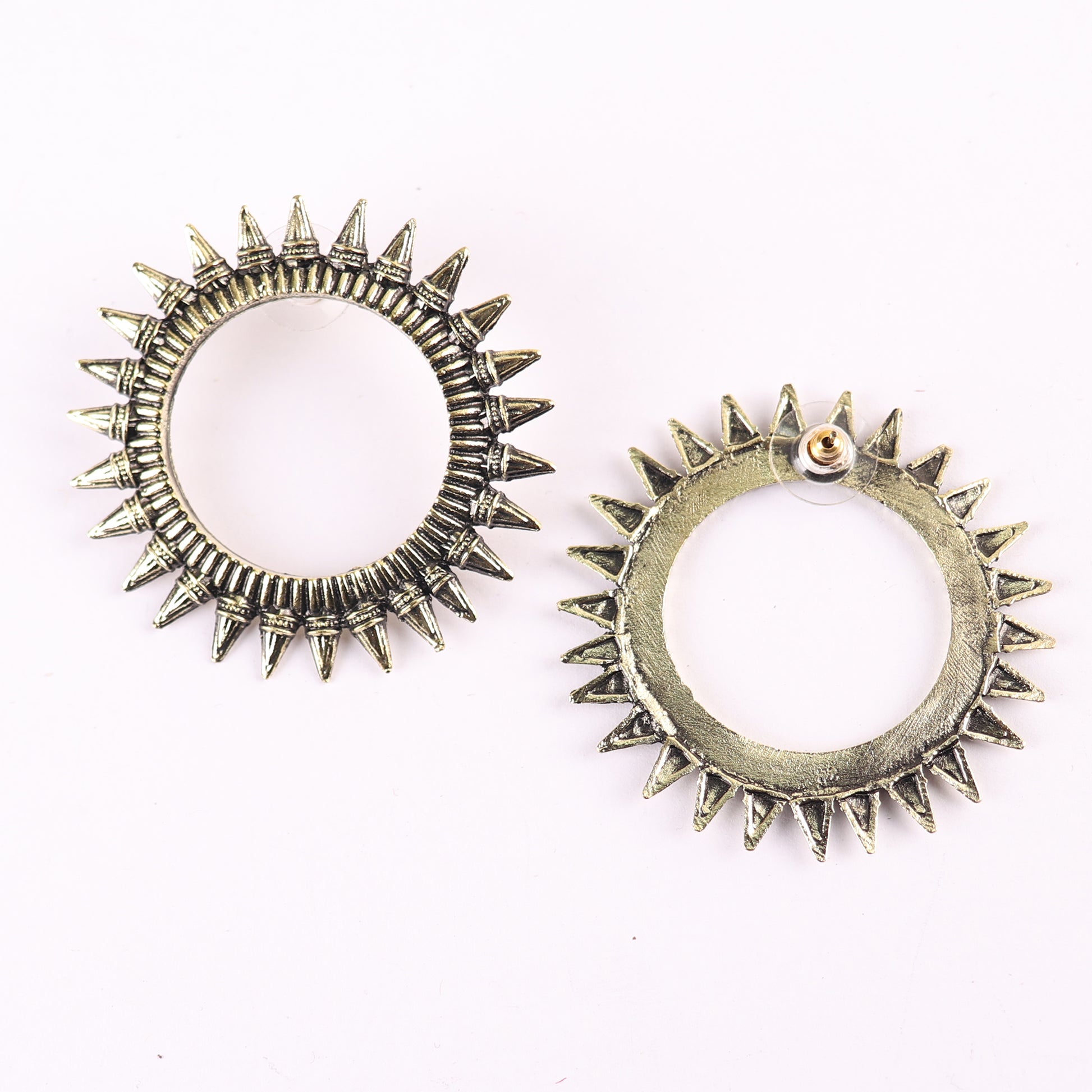 Earrings,Magnificent Moon Studs in Golden - Cippele Multi Store