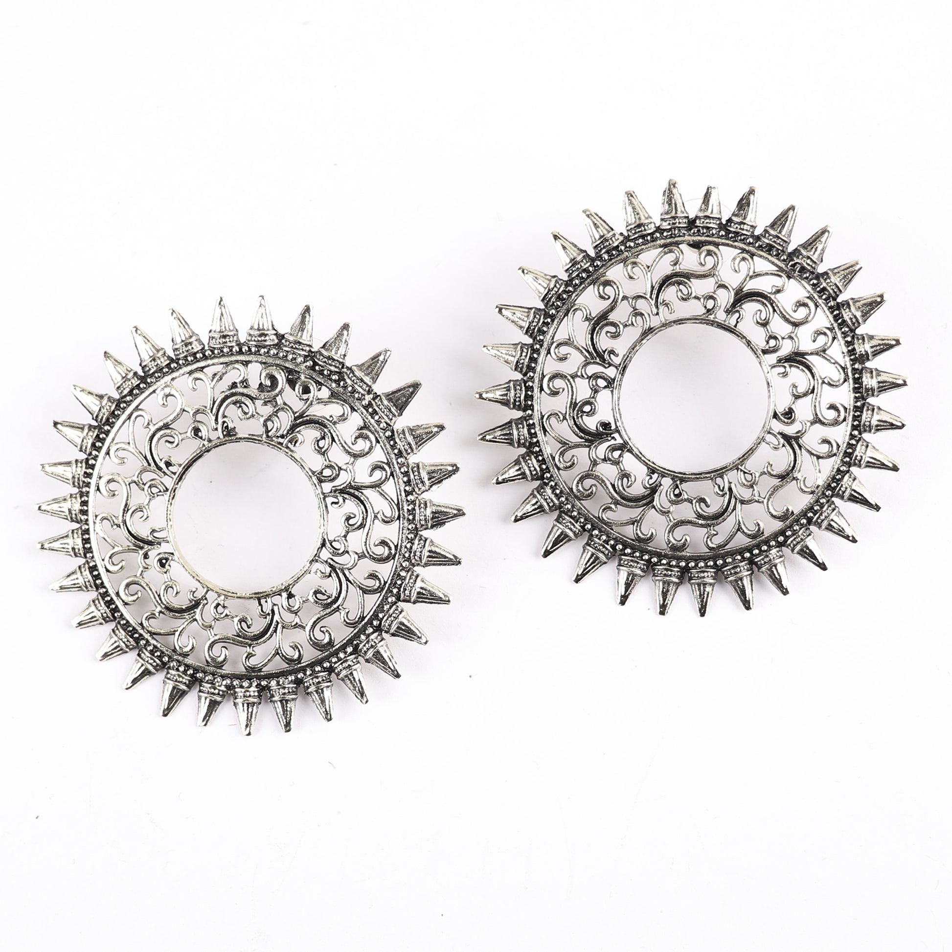 Earrings,Sizzling Sun Studs in Silver - Cippele Multi Store