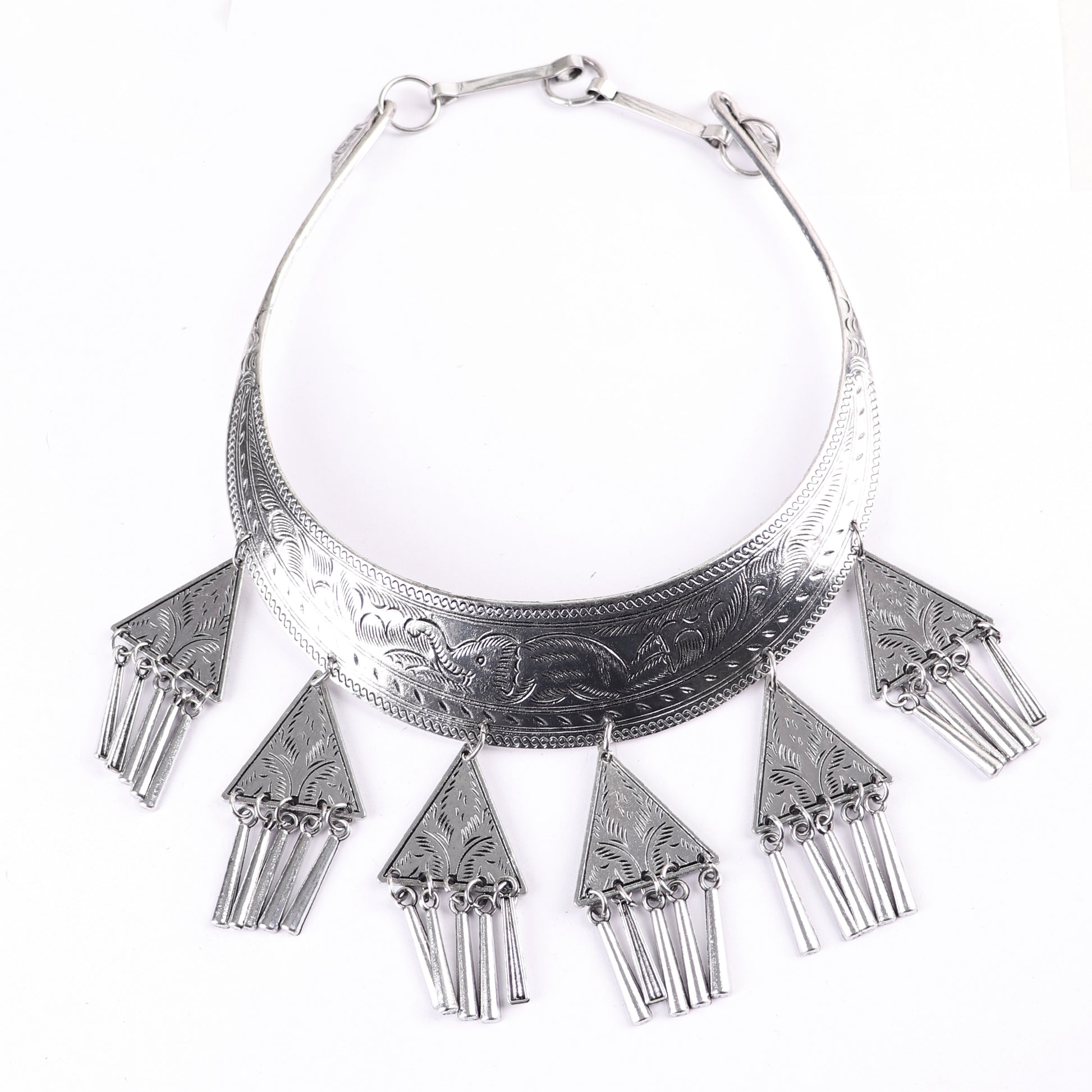 Necklace,Hasli Necklace with Triangular Trinkets - Cippele Multi Store