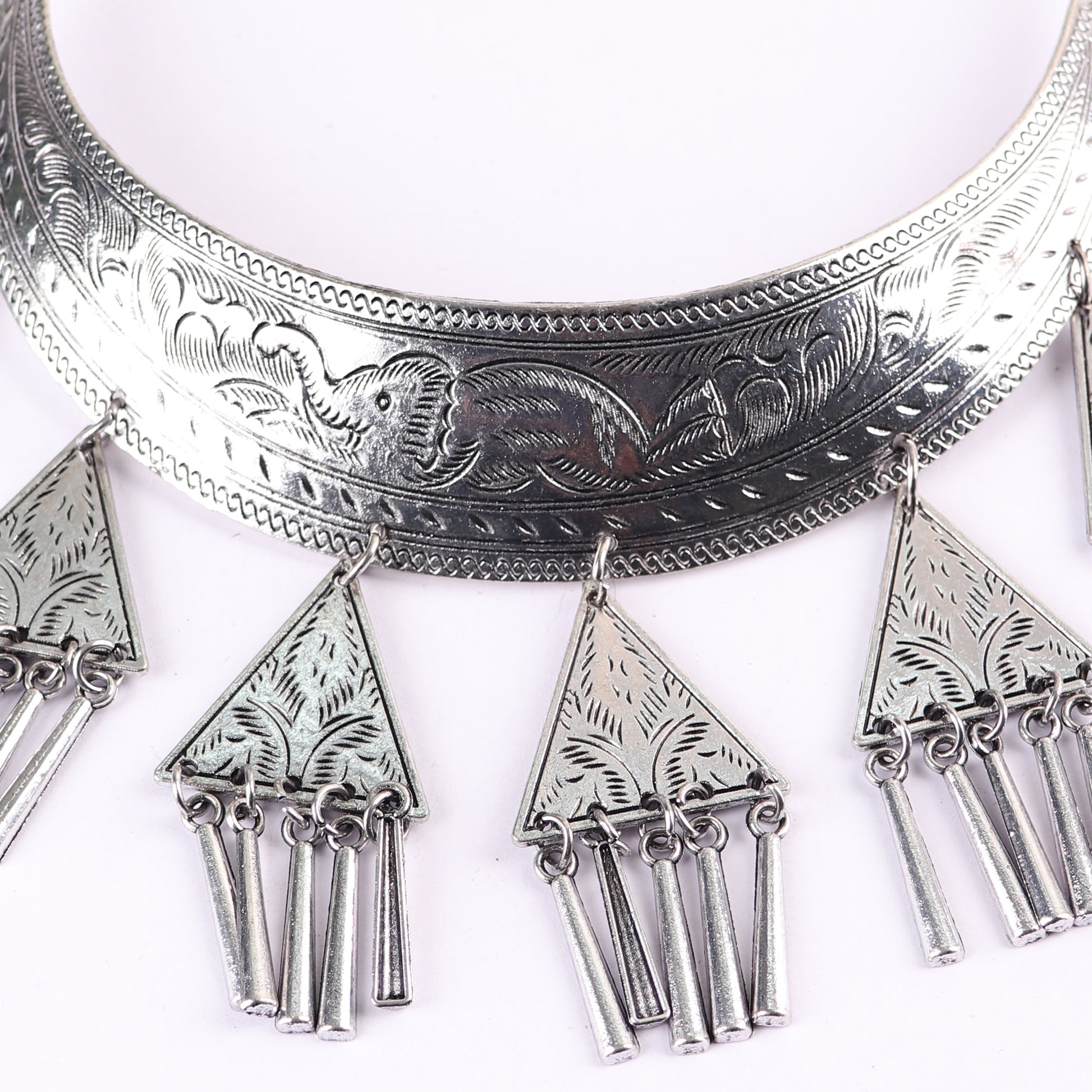 Necklace,Hasli Necklace with Triangular Trinkets - Cippele Multi Store