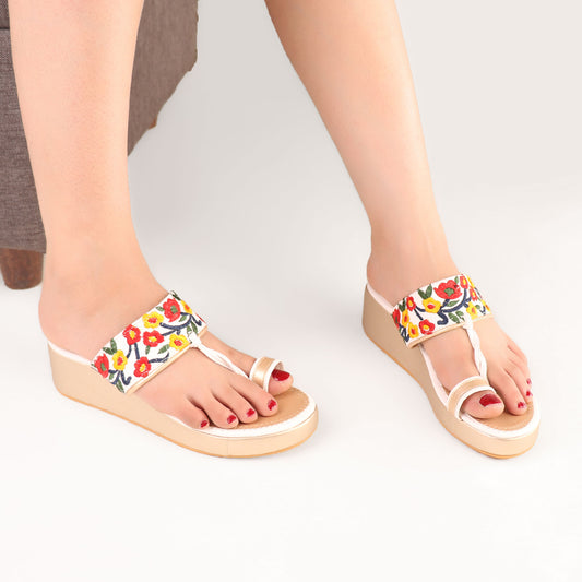 Foot Wear,The Garden on the Platform in Golden - Cippele Multi Store
