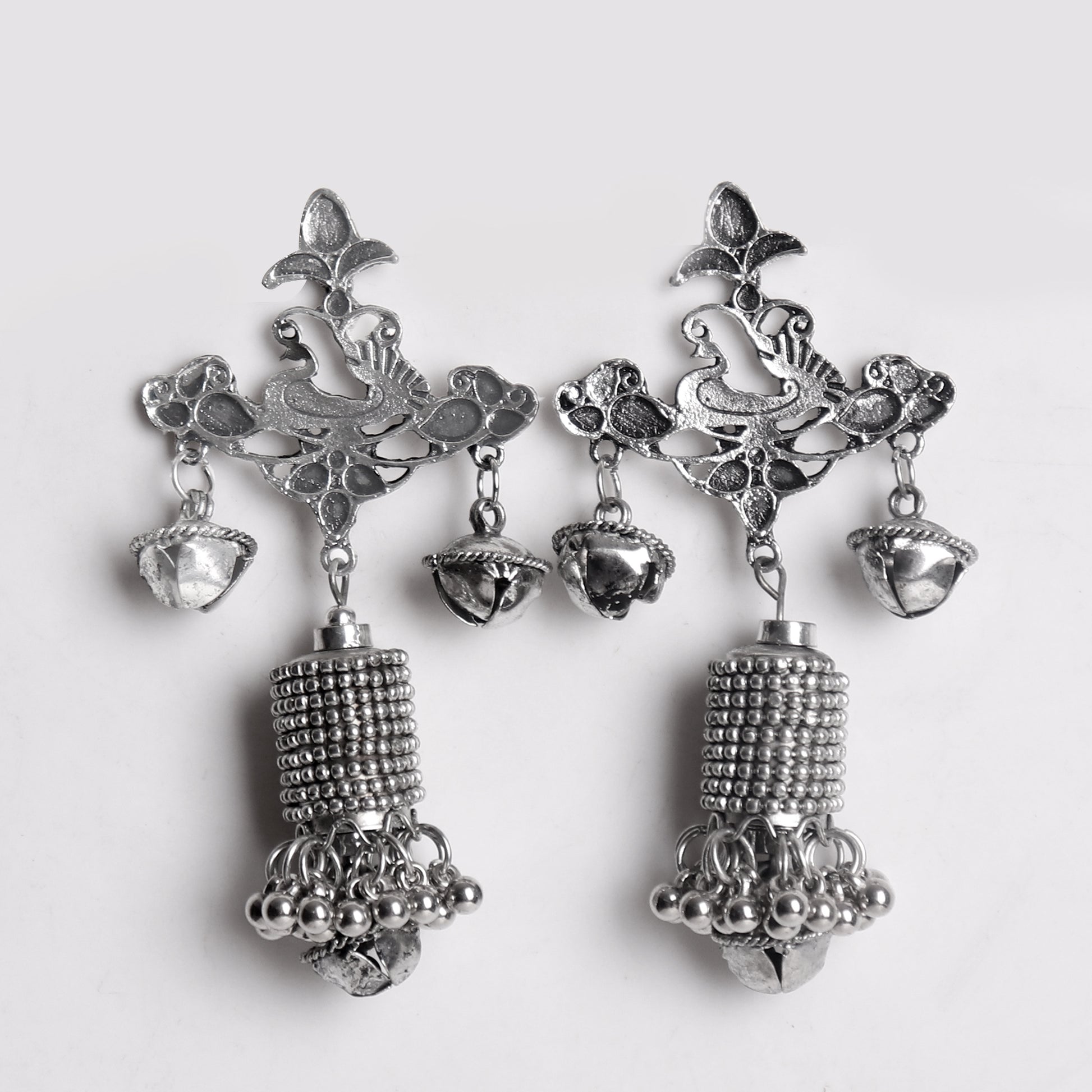 Earrings,Ghungroo Love Earrings in Silver - Cippele Multi Store