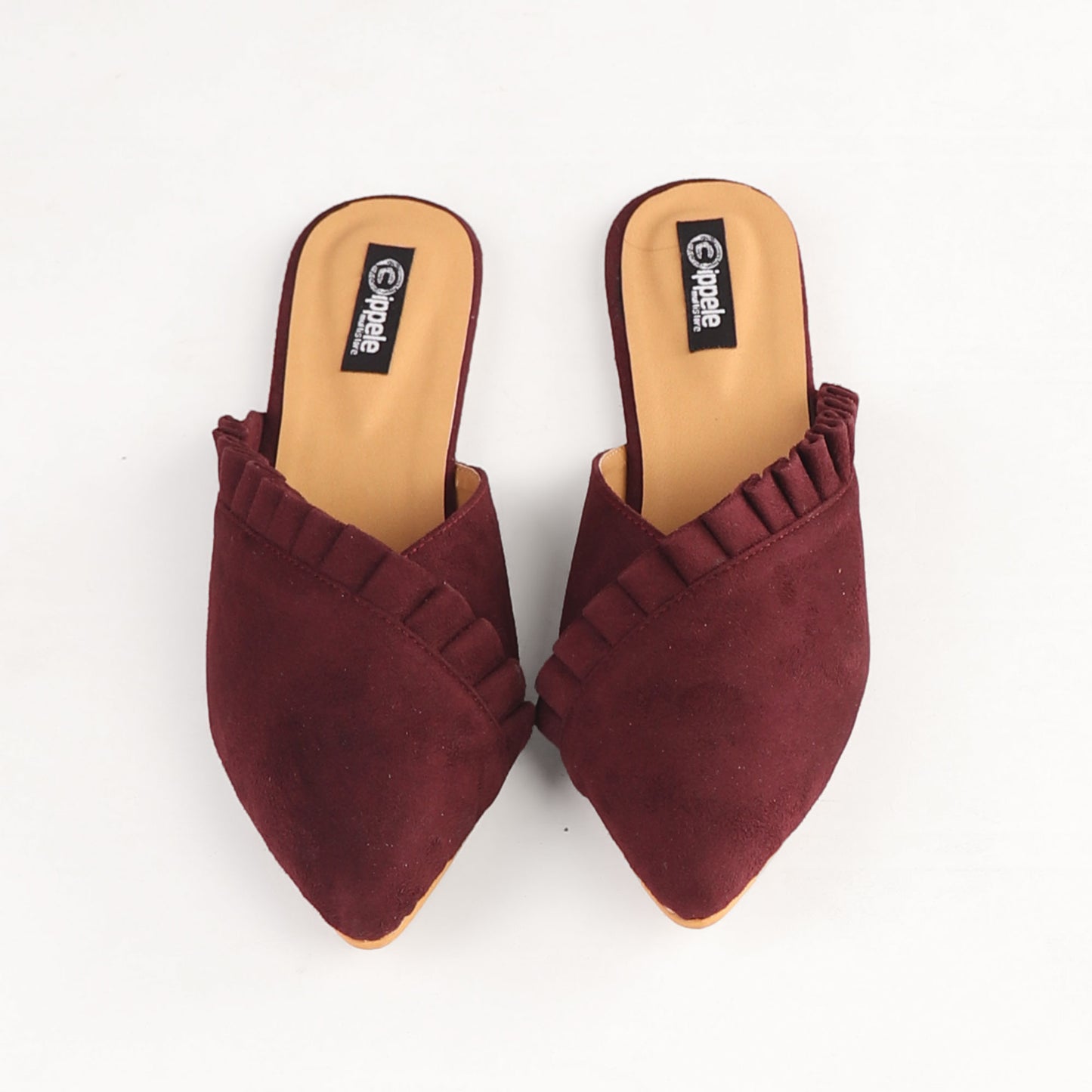 Foot Wear,The Suede Foliate Mule in Wine - Cippele Multi Store