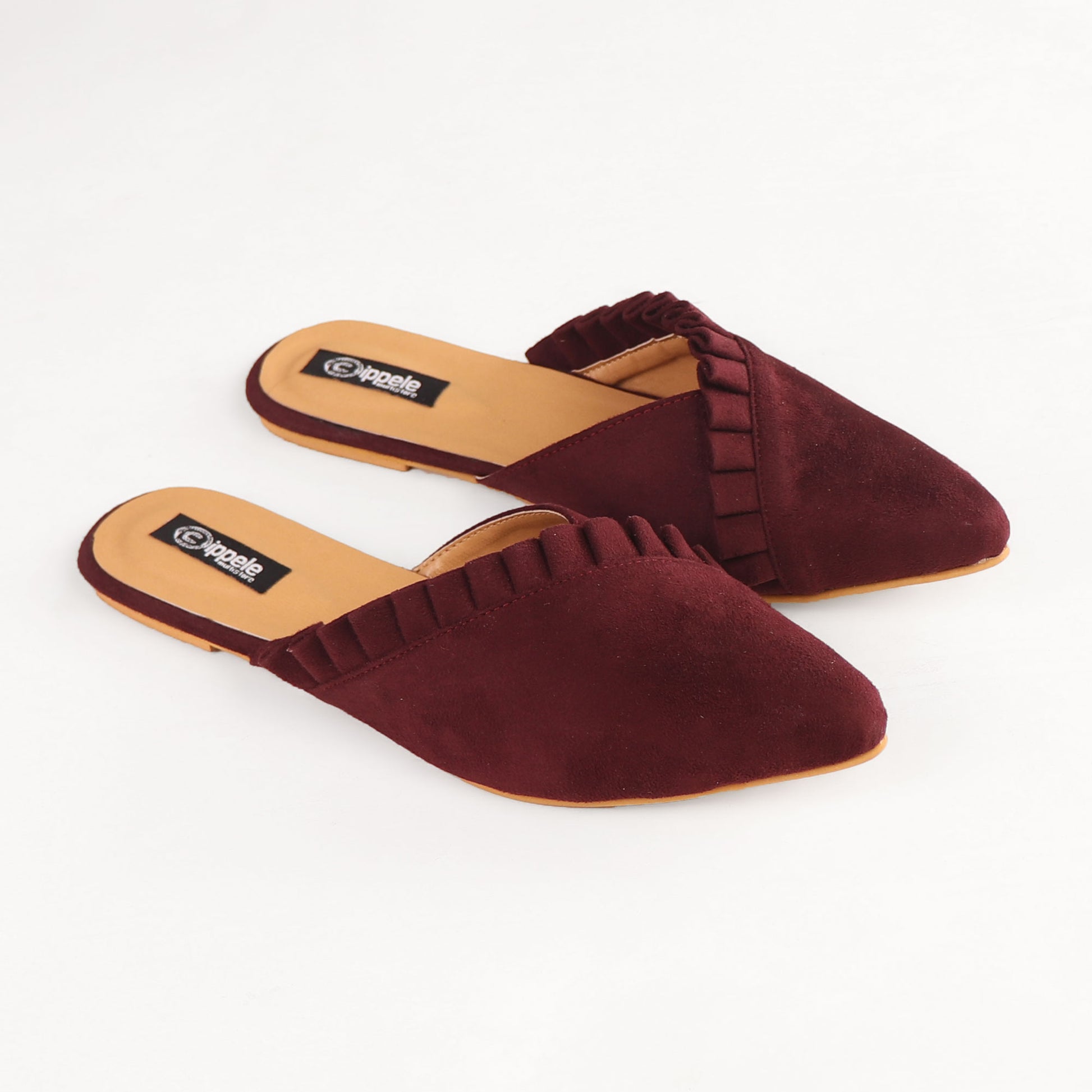Foot Wear,The Suede Foliate Mule in Wine - Cippele Multi Store