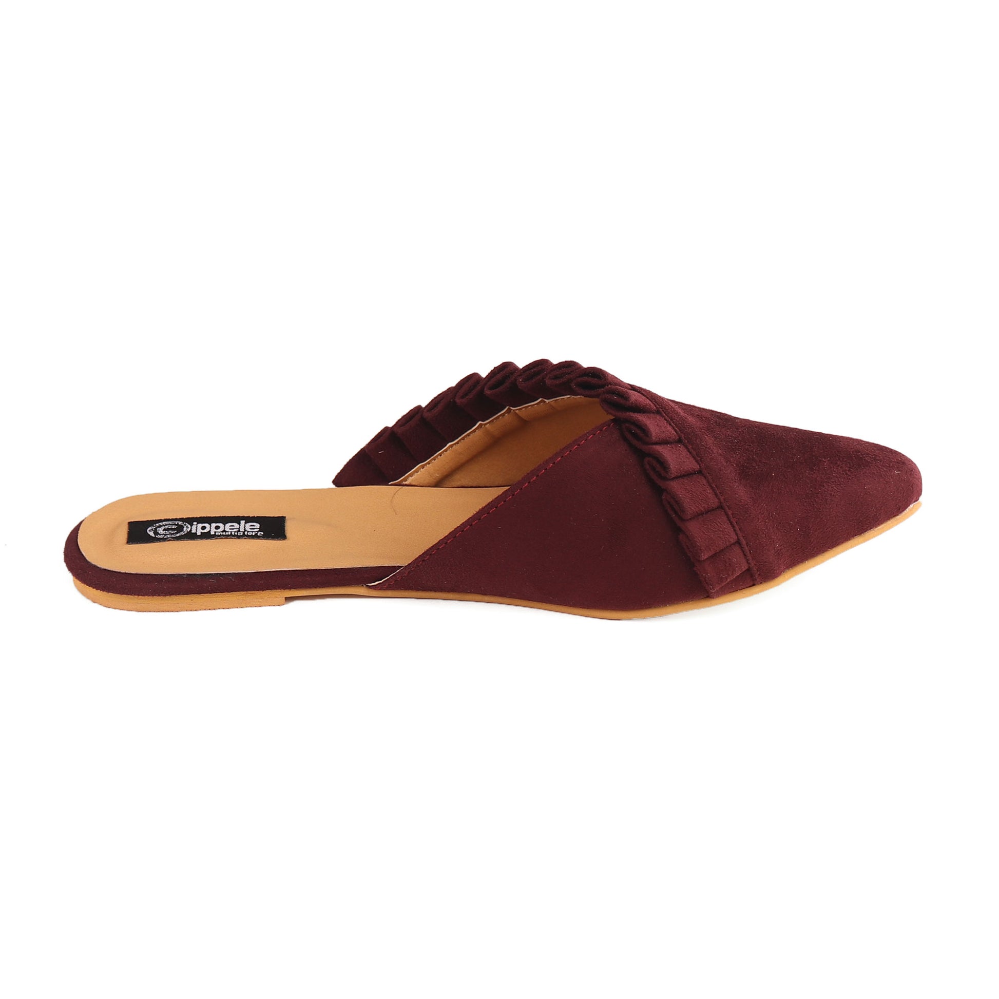 Foot Wear,The Suede Foliate Mule in Wine - Cippele Multi Store