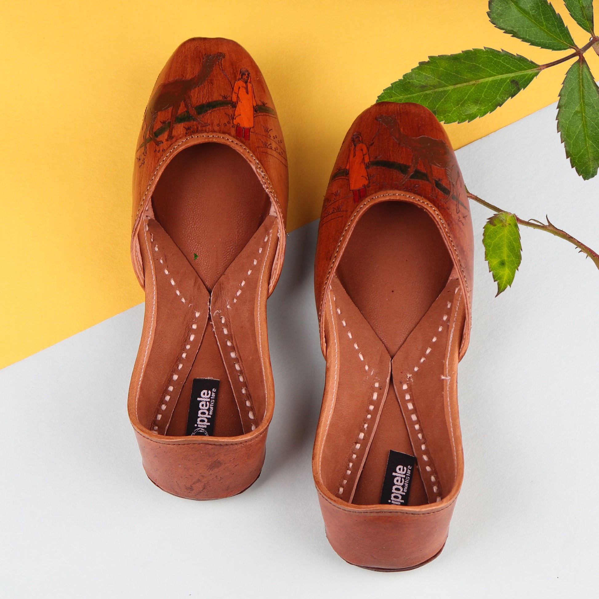 Foot Wear,The Hand Painted Banjara Jutti - Cippele Multi Store