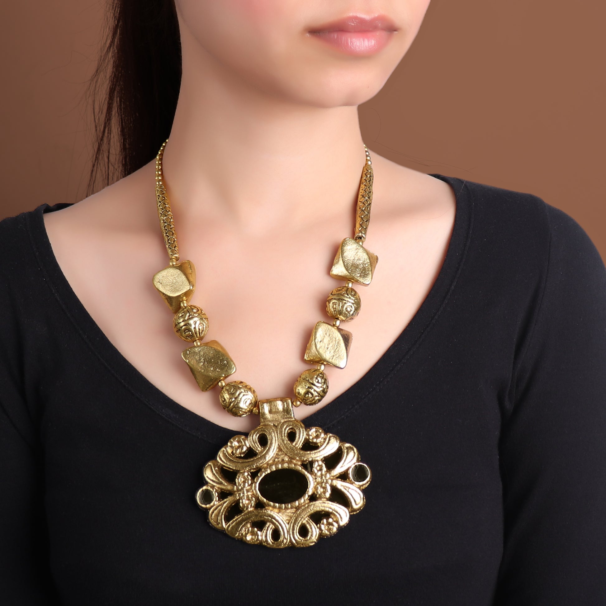 Necklace,All for Beauty Golden Necklace - Cippele Multi Store