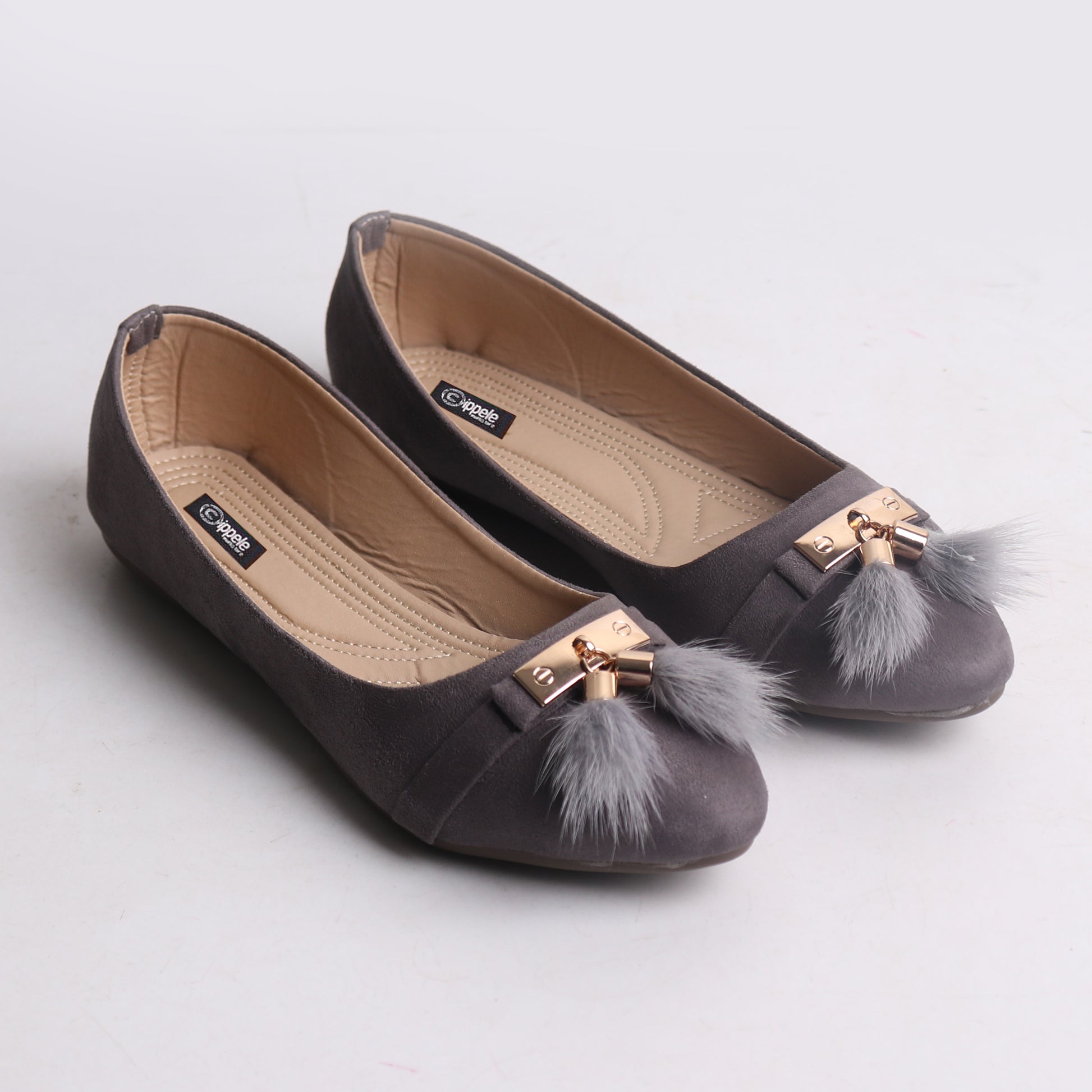 Foot Wear,Grey Tassel Bellies - Cippele Multi Store