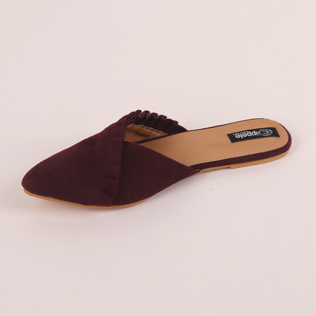 Foot Wear,The Suede Foliate Mule in Wine - Cippele Multi Store