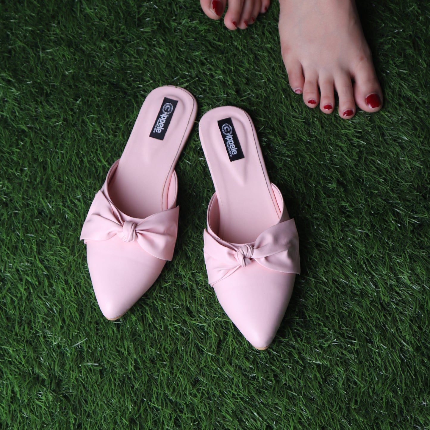 Foot Wear,The Charismatic Bow Mules in Pink - Cippele Multi Store