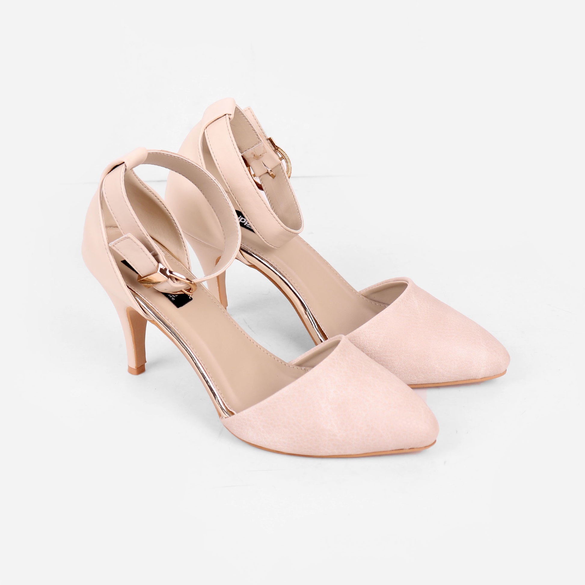 Foot Wear,Nude Ankle Strap Heels - Cippele Multi Store