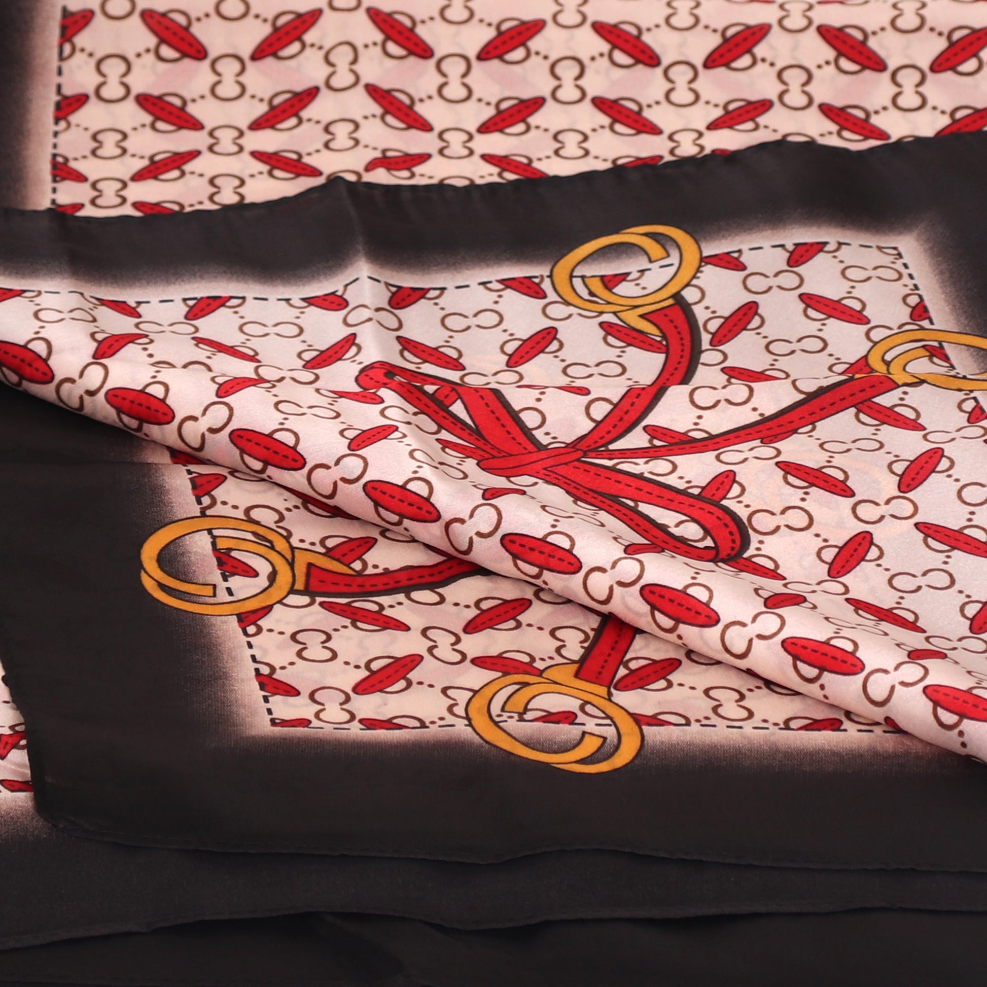 Scarf,Red & White Printed Designer Stole - Cippele Multi Store