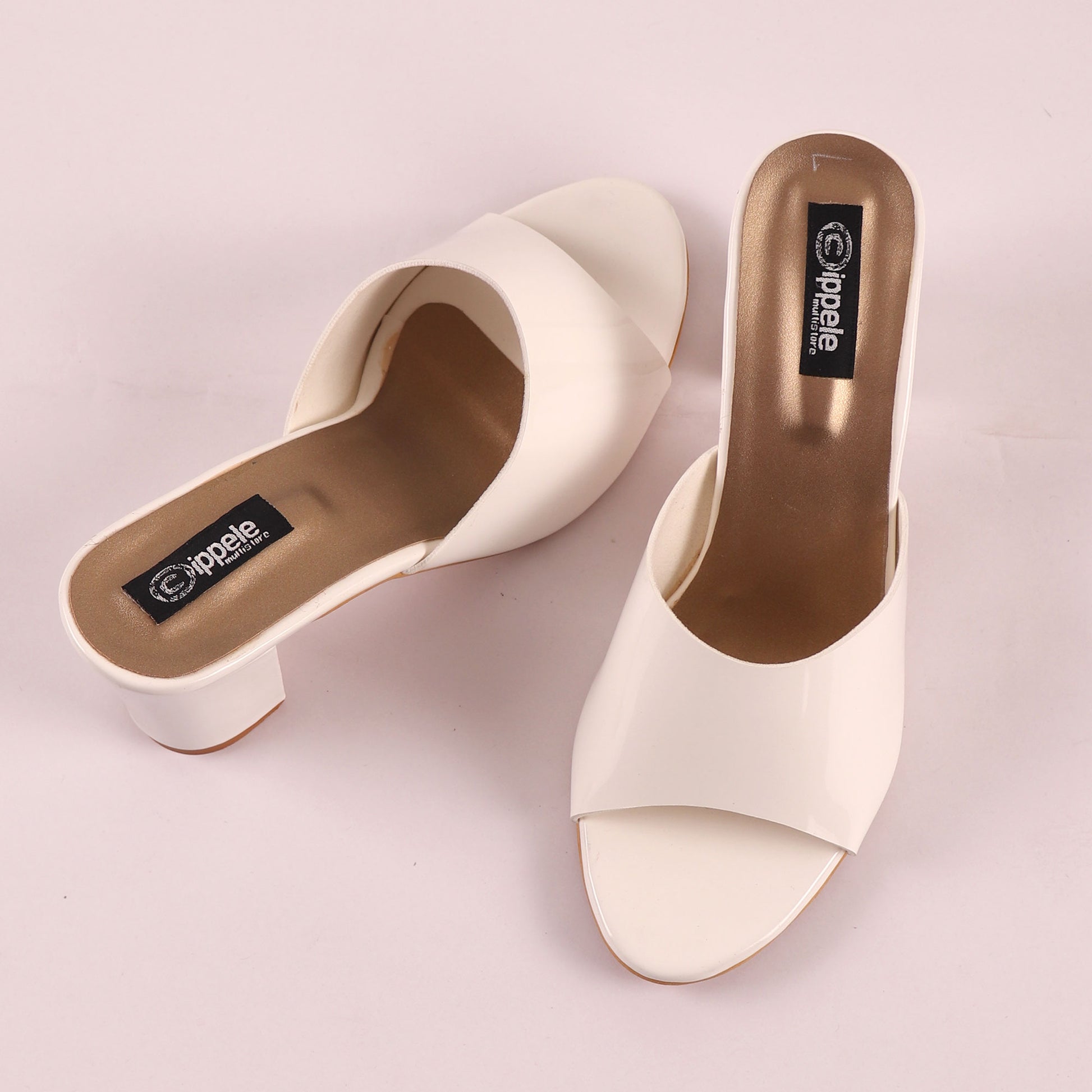 Foot Wear,The Pristine White Block Heel - Cippele Multi Store