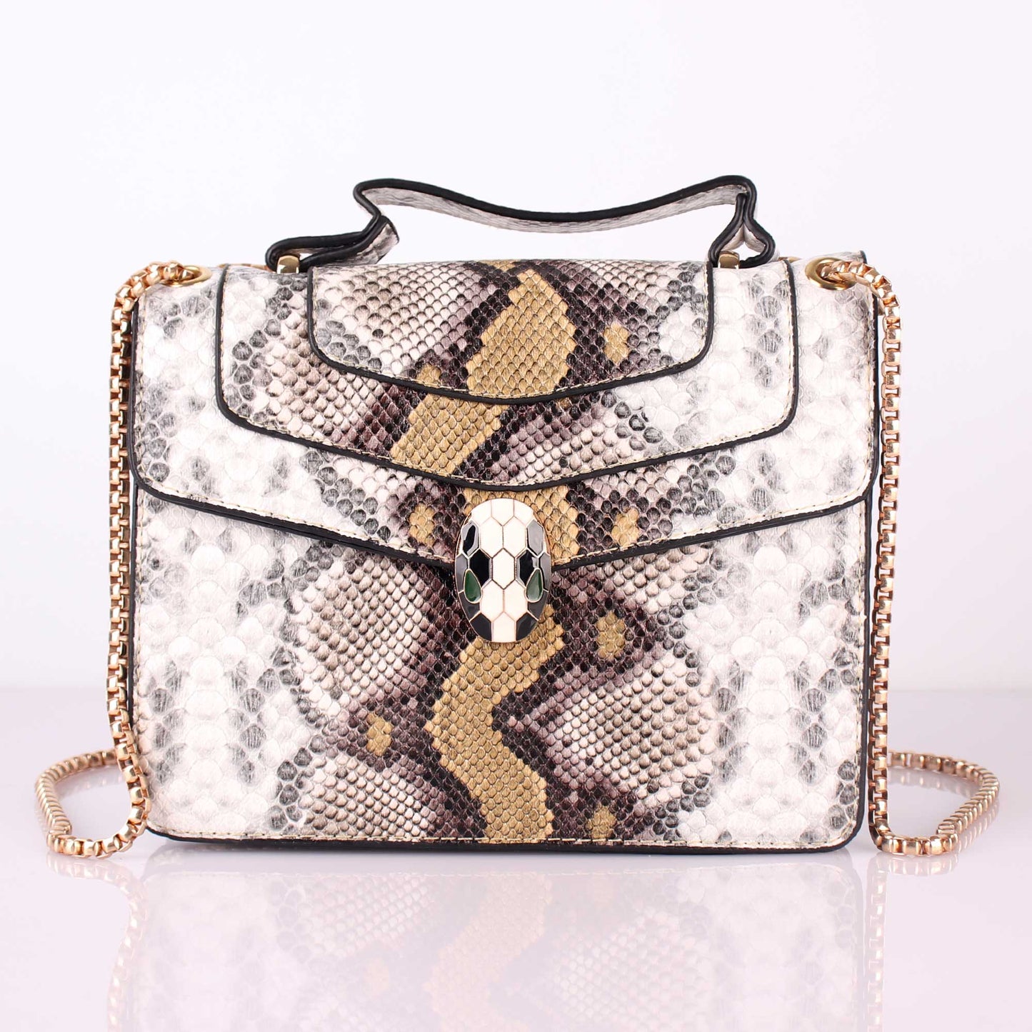 The Exotic Print Sling Bag in Shades of Yellow