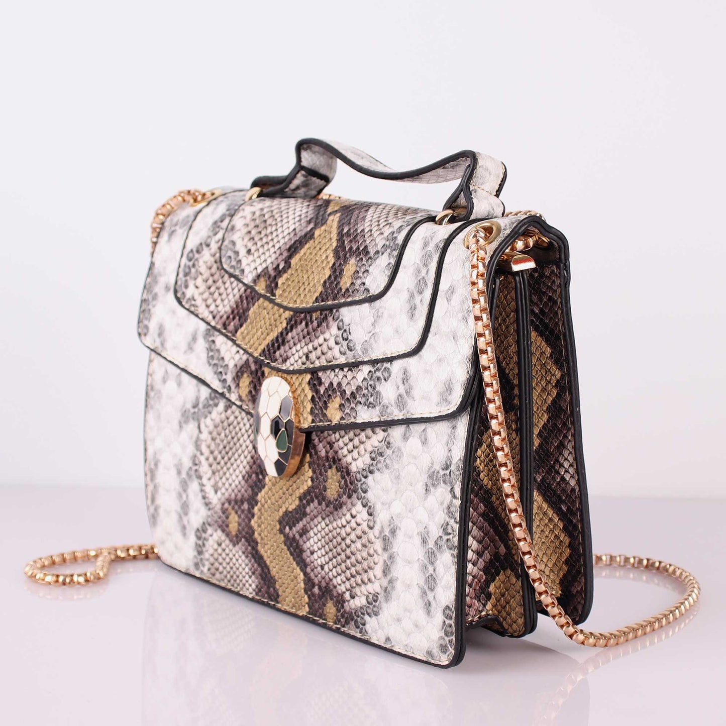 The Exotic Print Sling Bag in Shades of Yellow