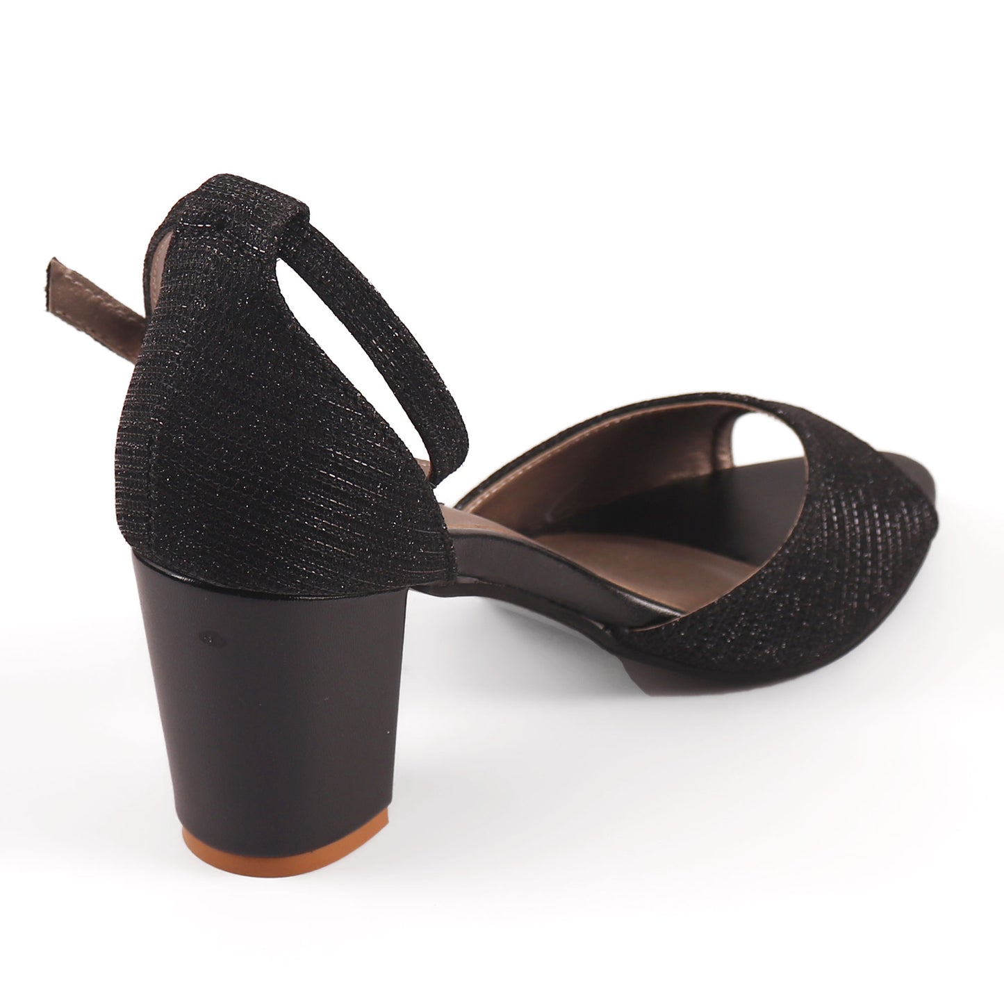 Foot Wear,The Gleamy Block Heel in Black - Cippele Multi Store