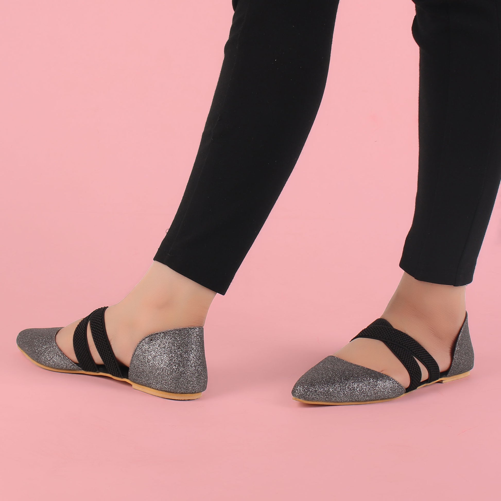 Foot Wear,Keep me Close Grey Flats - Cippele Multi Store