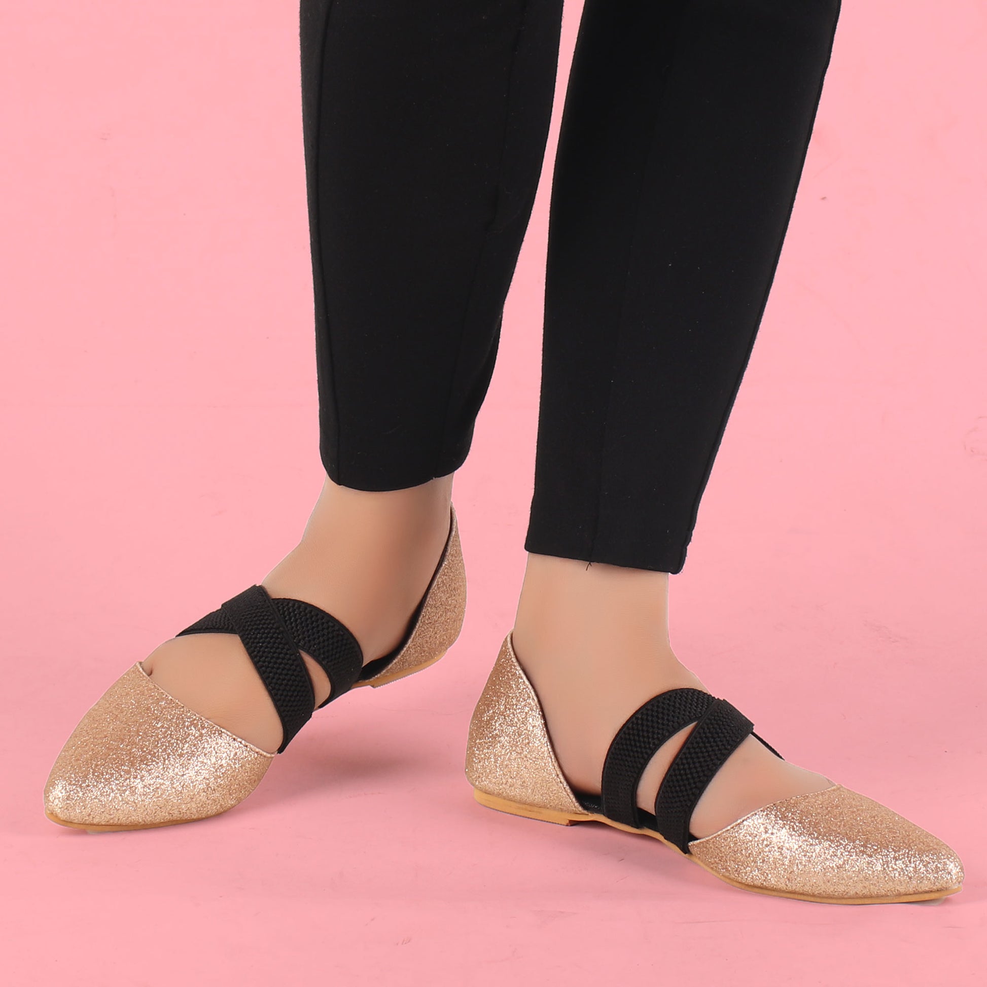 Foot Wear,Keep me Close Rose Gold Flats - Cippele Multi Store