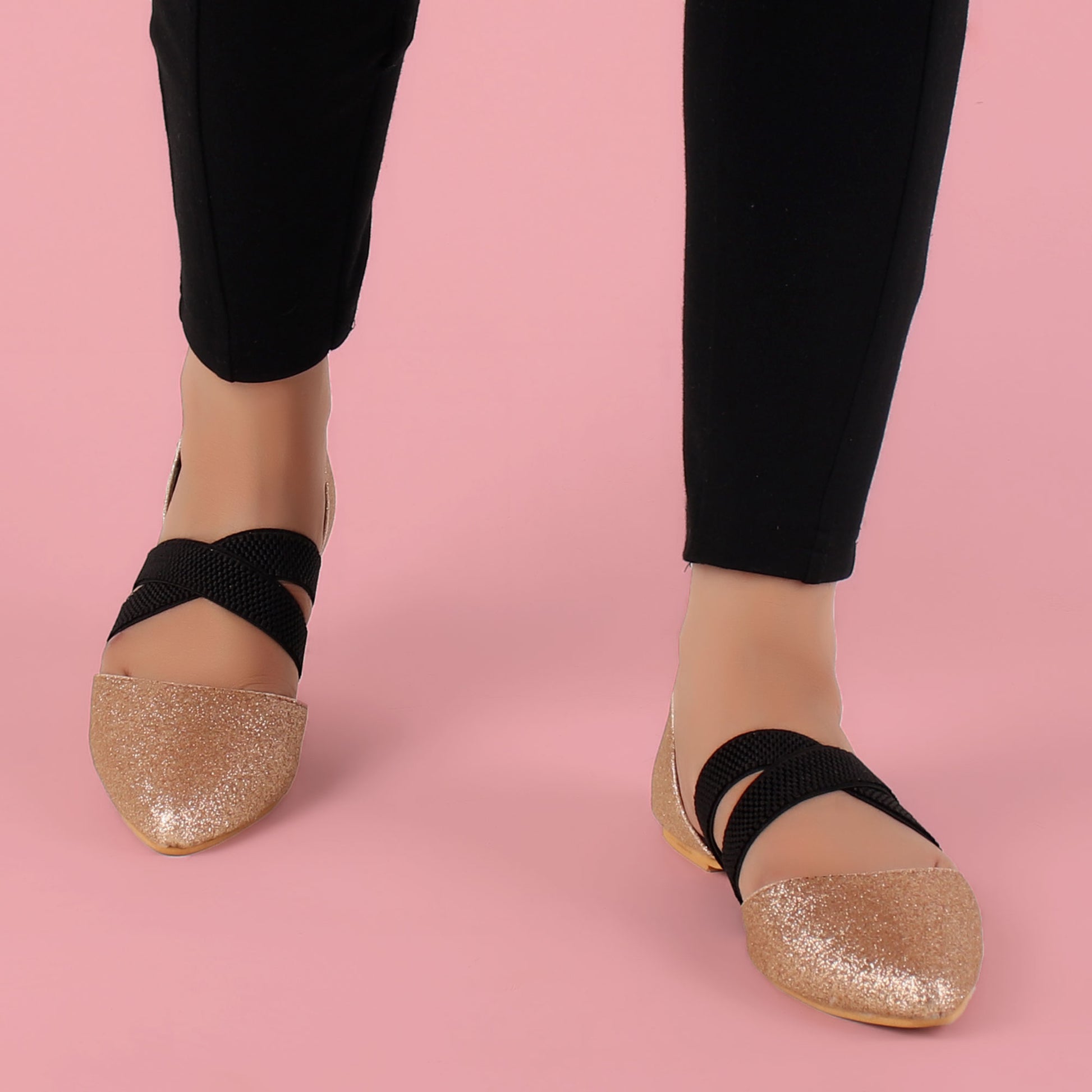 Foot Wear,Keep me Close Rose Gold Flats - Cippele Multi Store